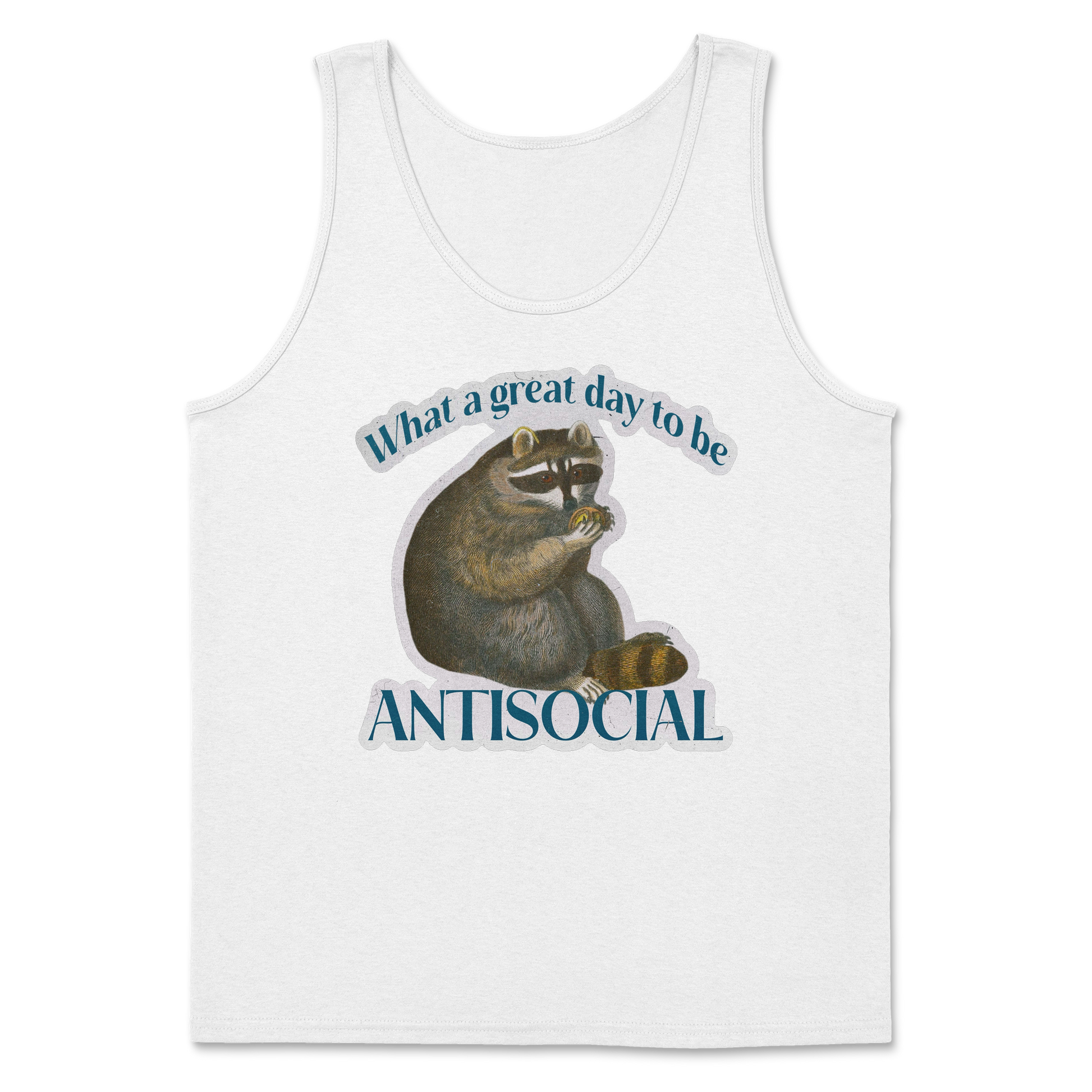 Heavy Blend Tank Top Antisocial in White