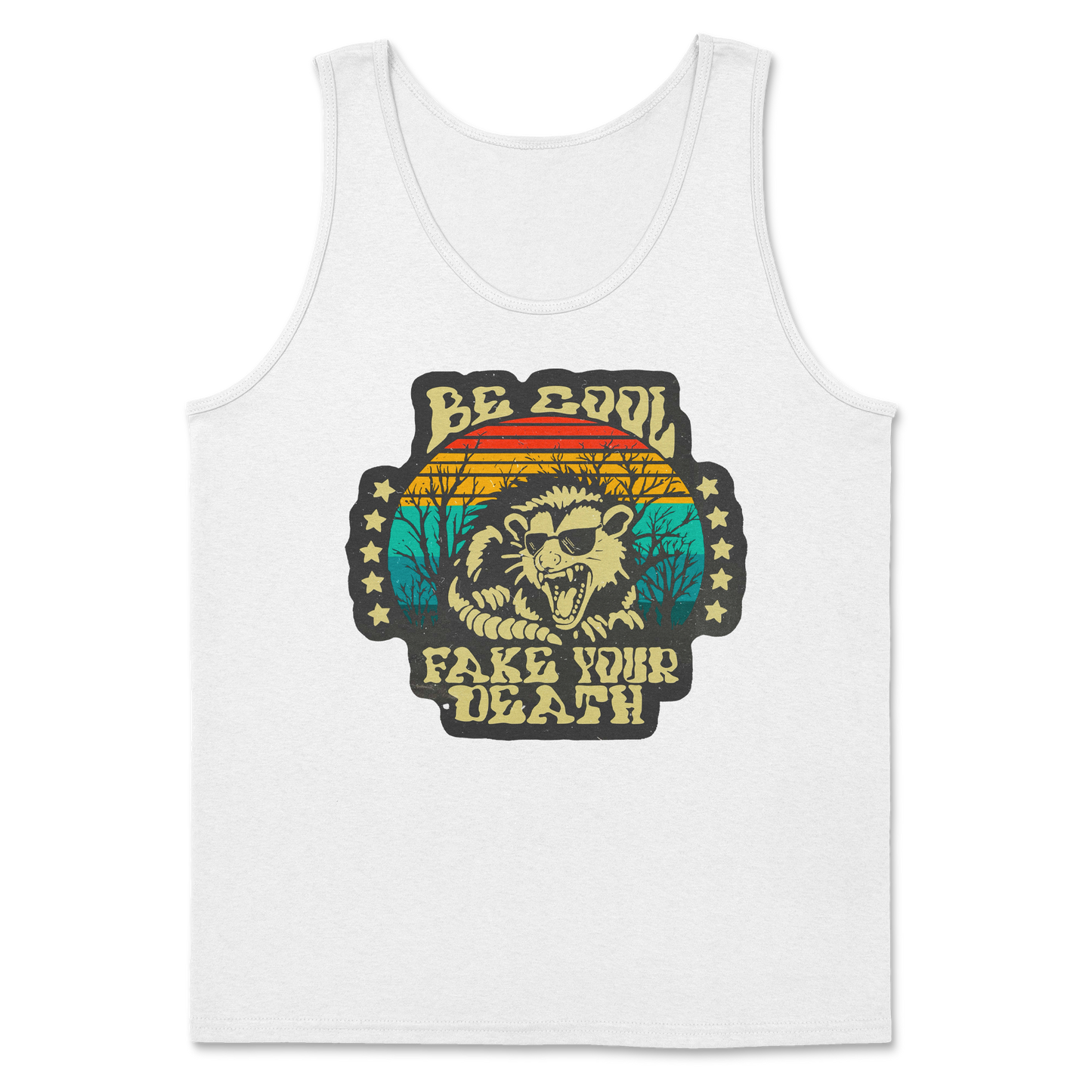 Heavy Blend Tank Top Fake Your Death in White
