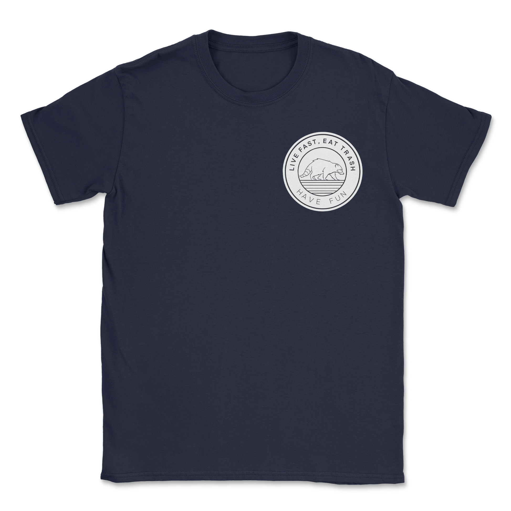 Heavy Blend T-Shirt Raccoon Logo  in Navy