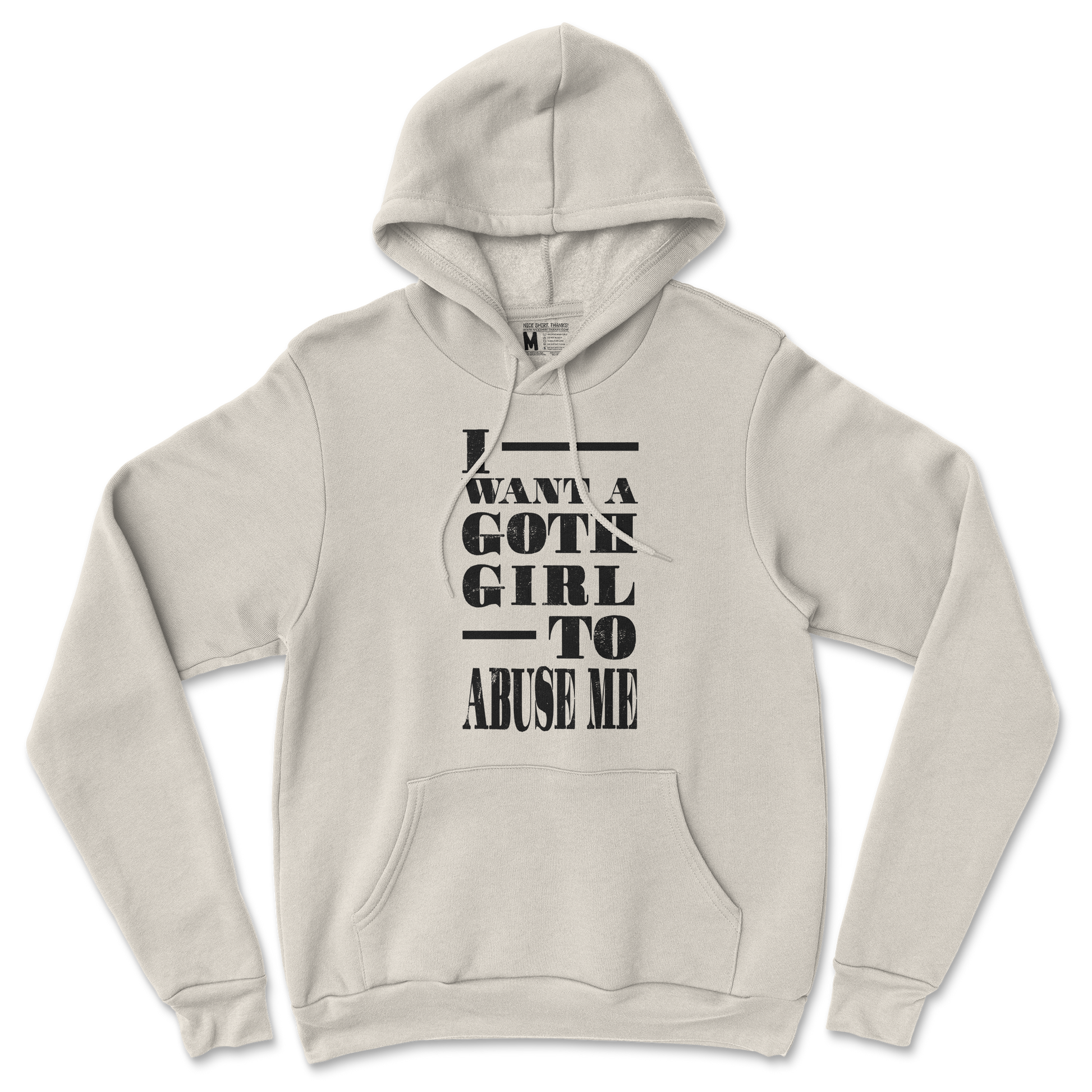 Gildan SoftStyle Hoodie I Want A Goth GF in Sand