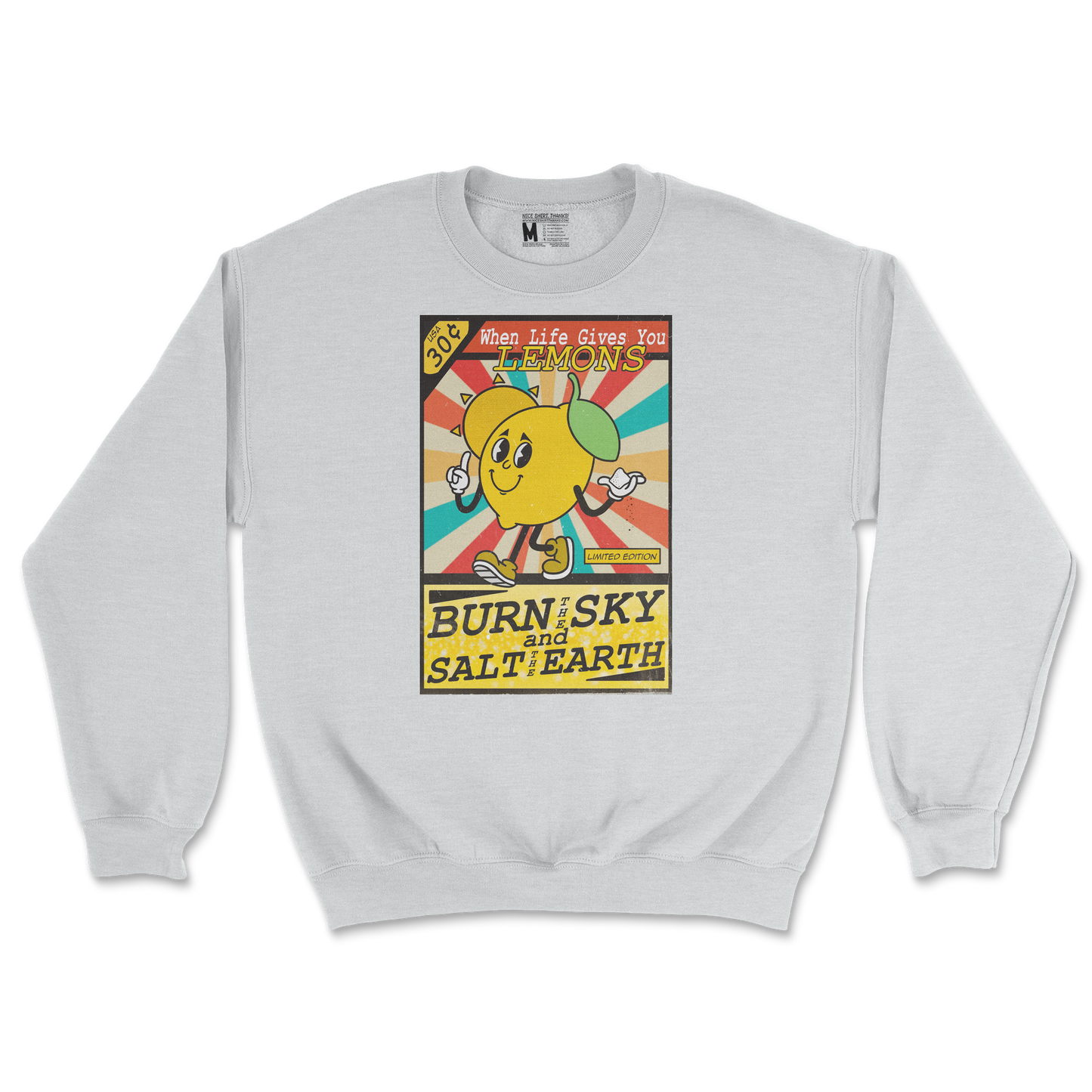 Gildan SoftStyle Crew Neck Life Gives You Lemons in Sports-Grey