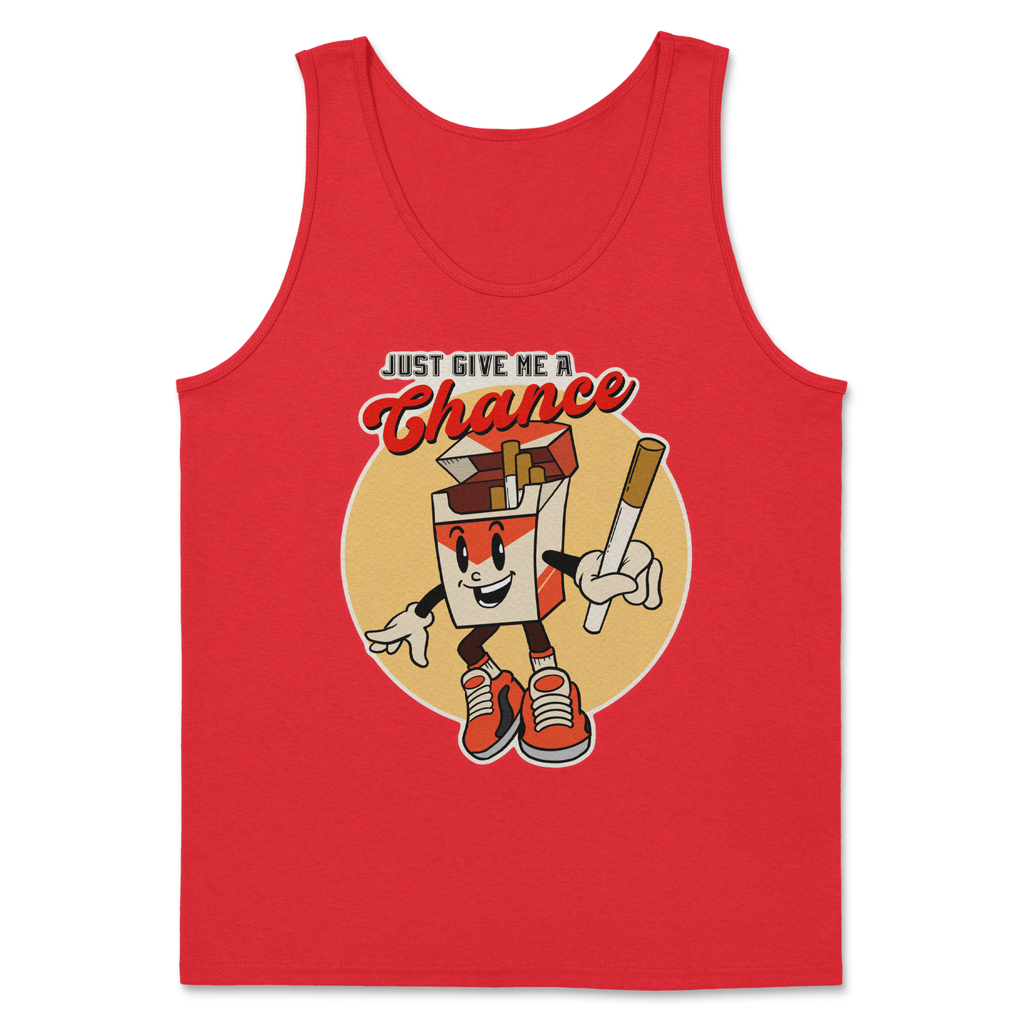 Heavy Blend Tank Top Vintage Cigarette in Red