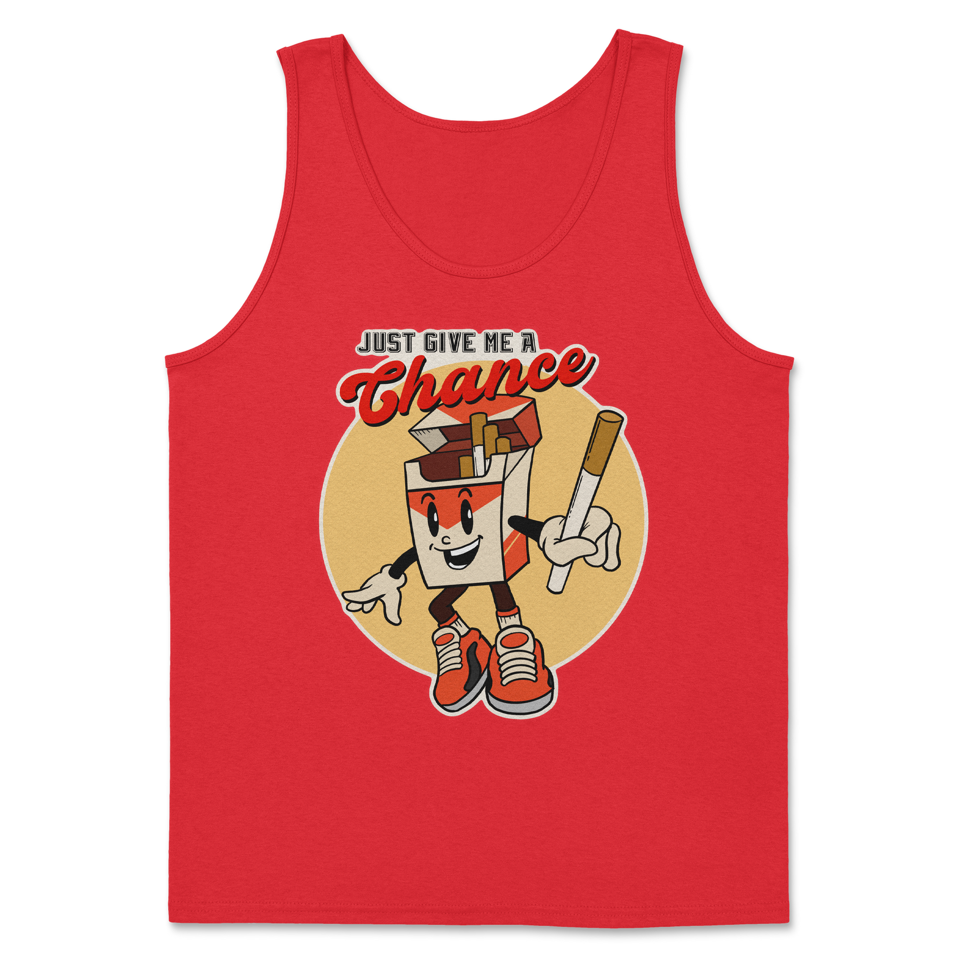 Heavy Blend Tank Top Vintage Cigarette in Red