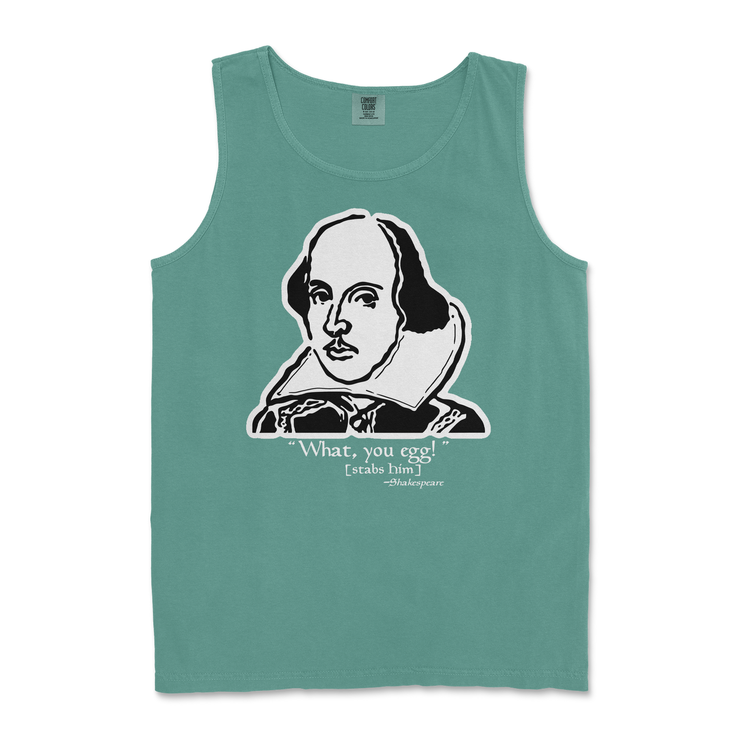 Comfort Colors Tank Top Shakespeare Quote in Light-Green