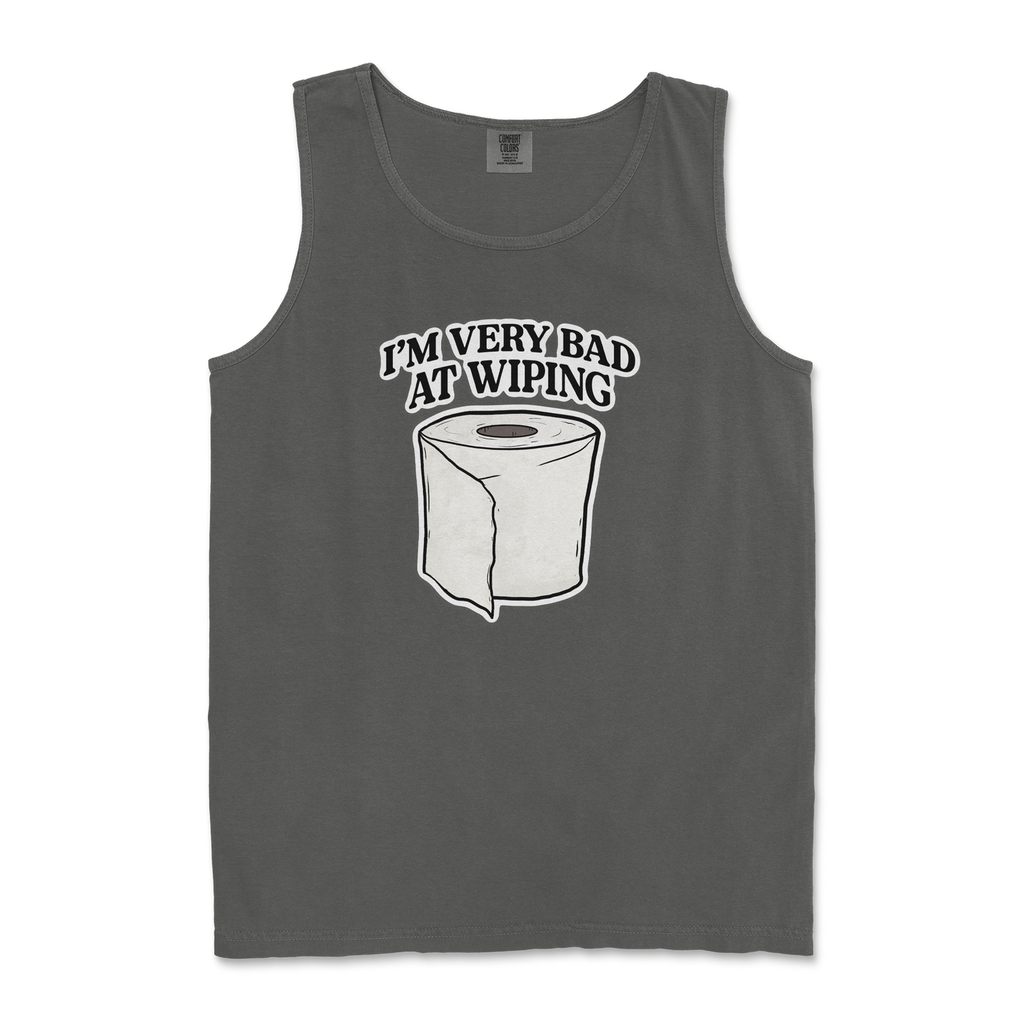 Comfort Colors Tank Top Bad Wiper in Pepper