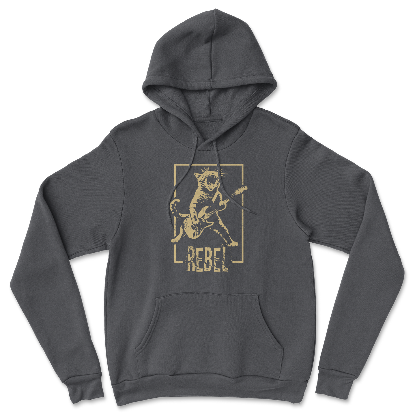 Heavy Blend Hoodie Rebel Kitty in Black