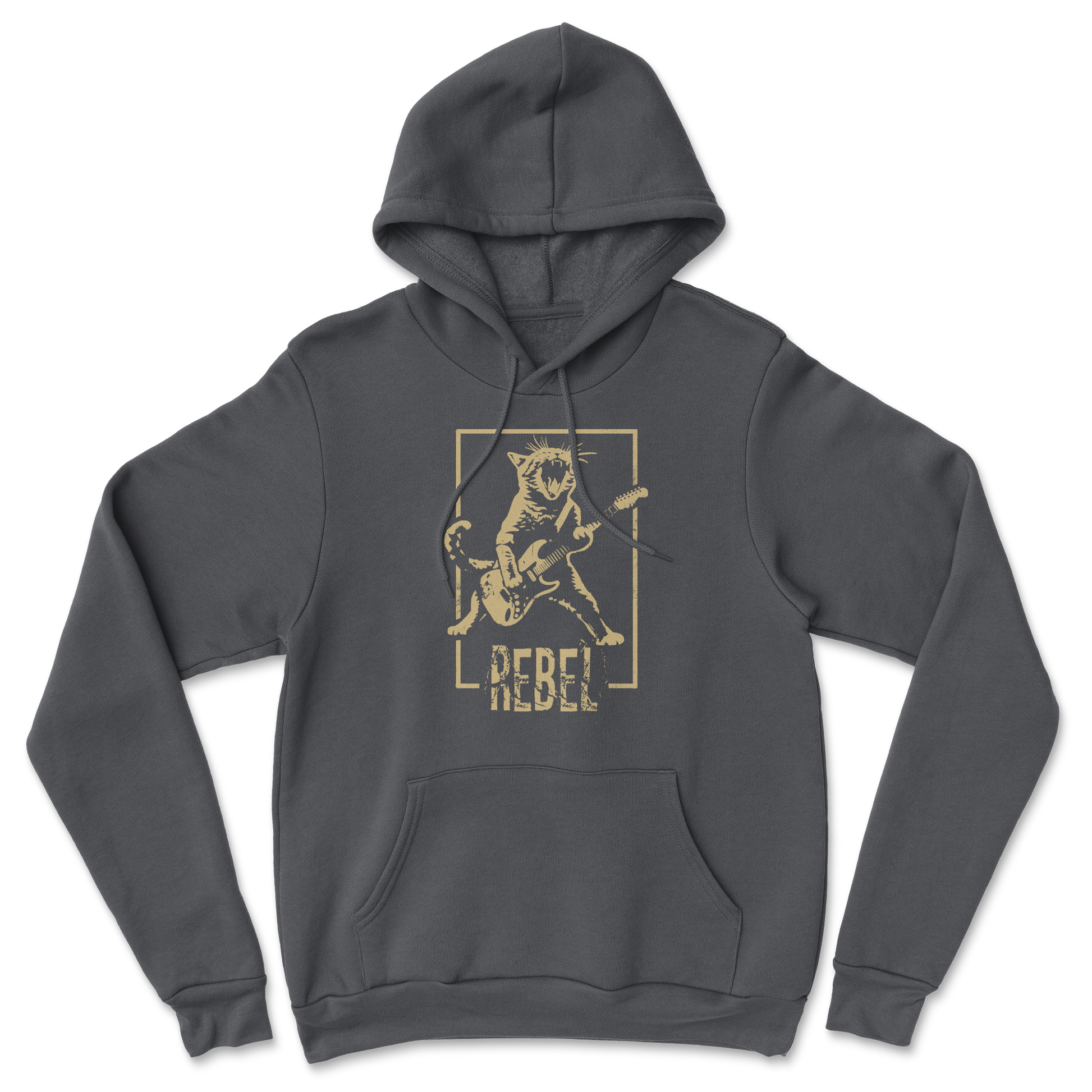 Heavy Blend Hoodie Rebel Kitty in Black