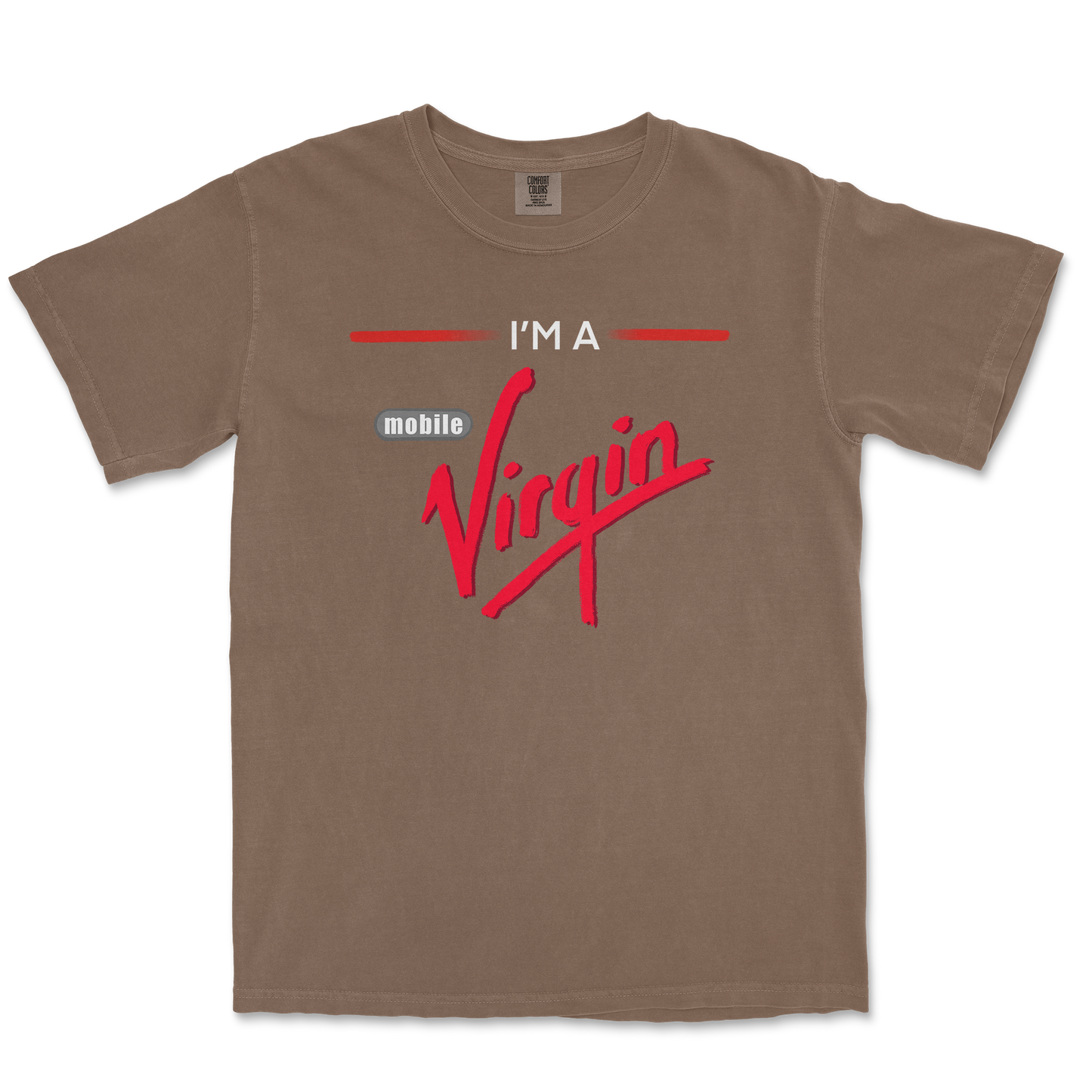 Comfort Colors T-Shirt Mobile Virgin in Espresso