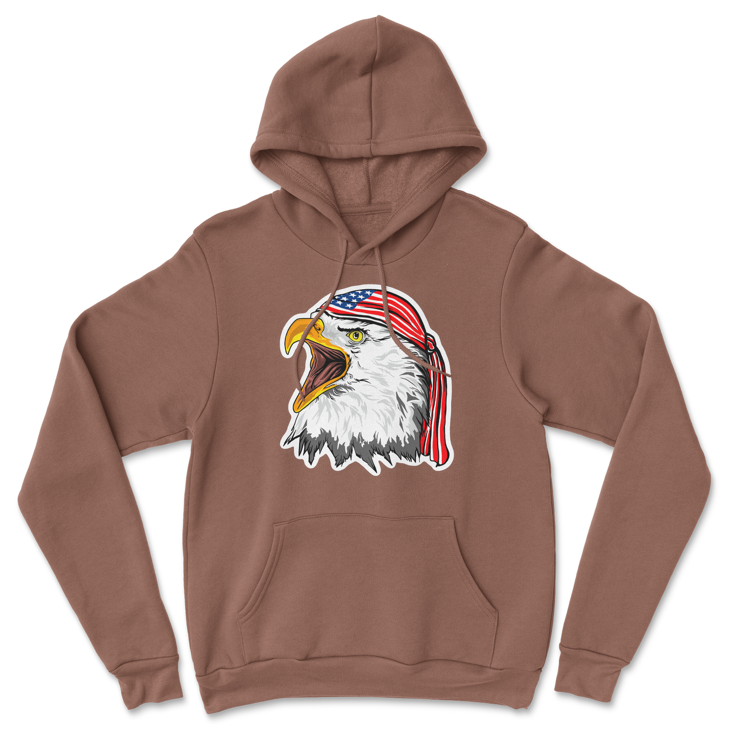 Heavy Blend Hoodie Freedom Eagle in Cocoa