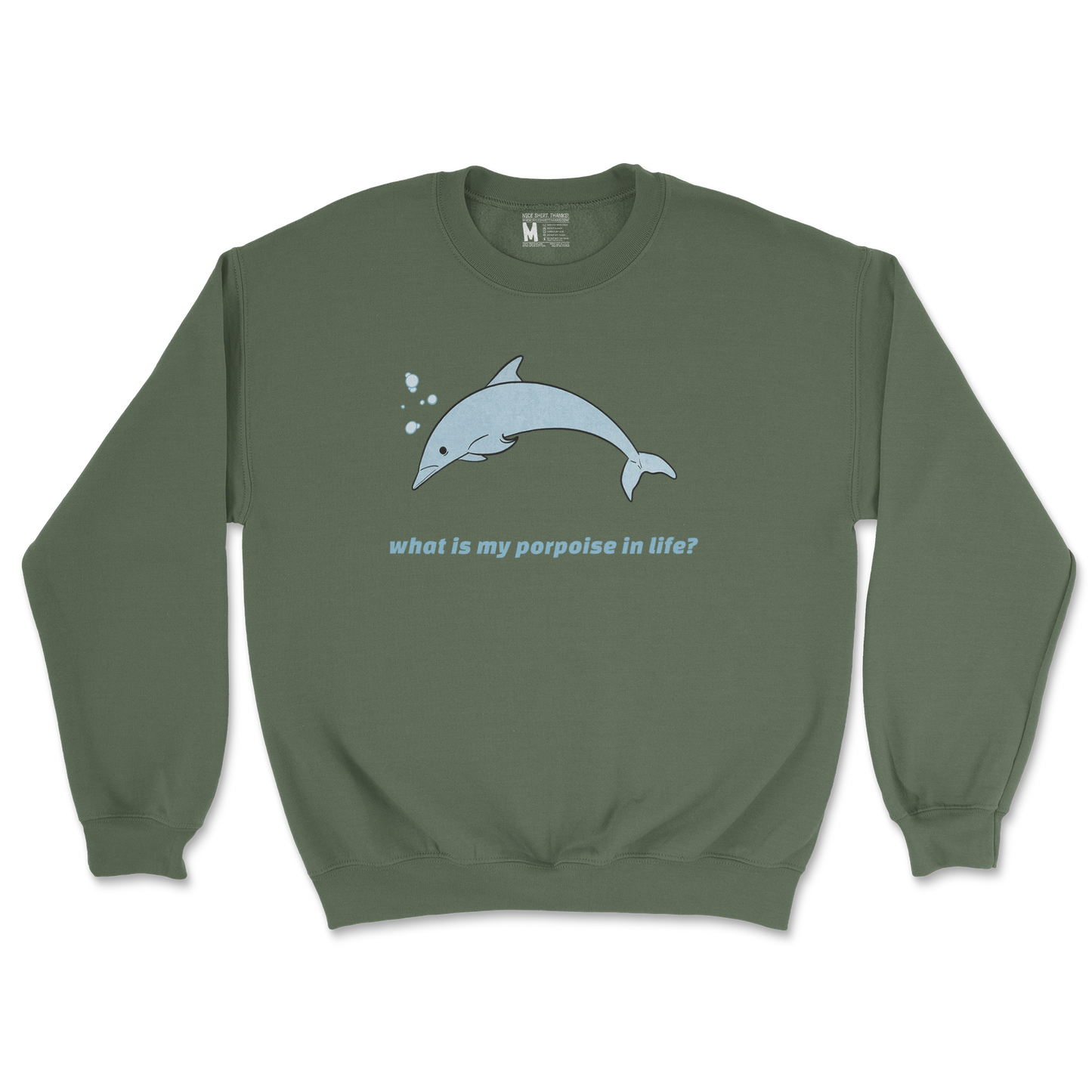 Gildan SoftStyle Crew Neck Porpoise in Military Green