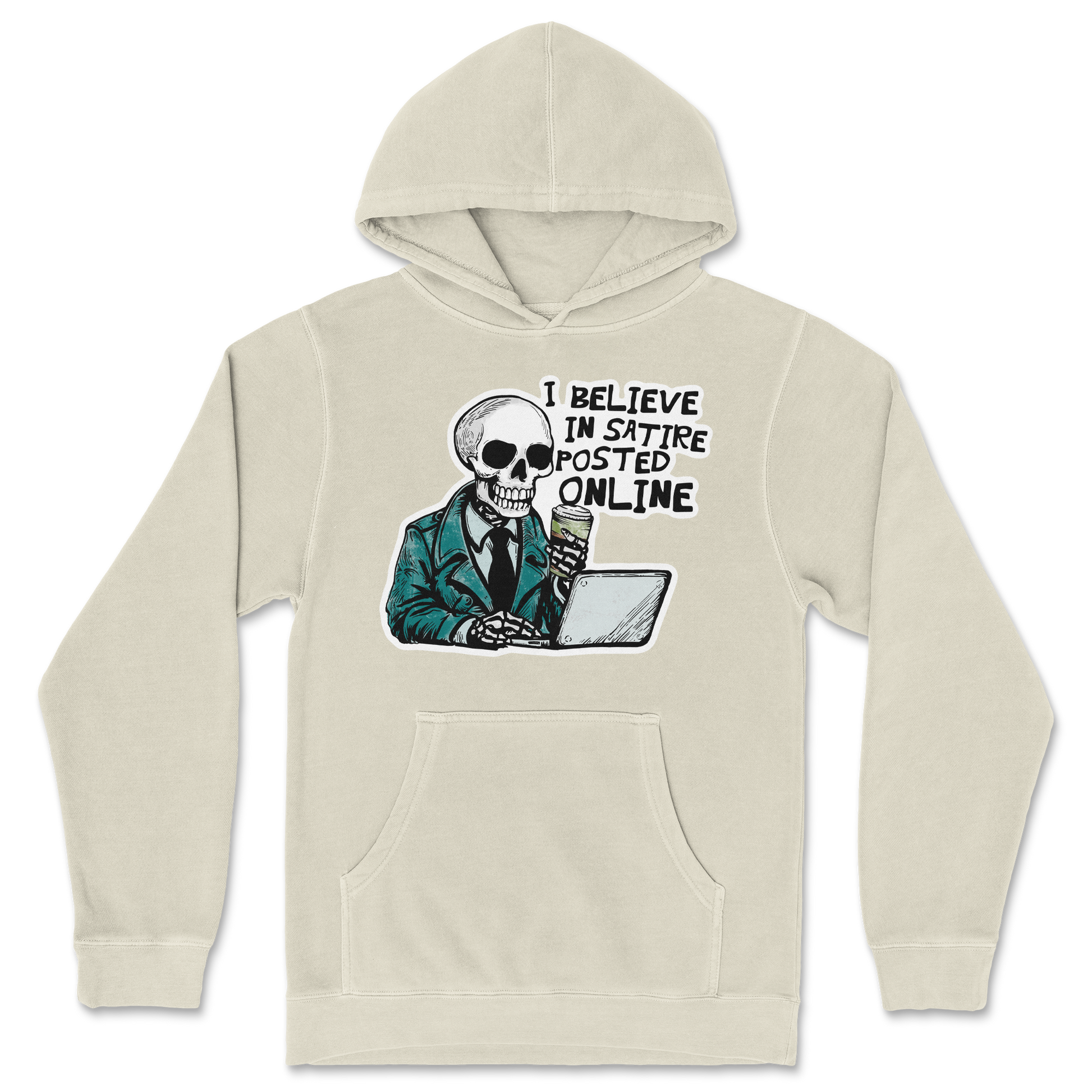 Independent Clothing Co. Hoodie Believe in Satire in Ivory