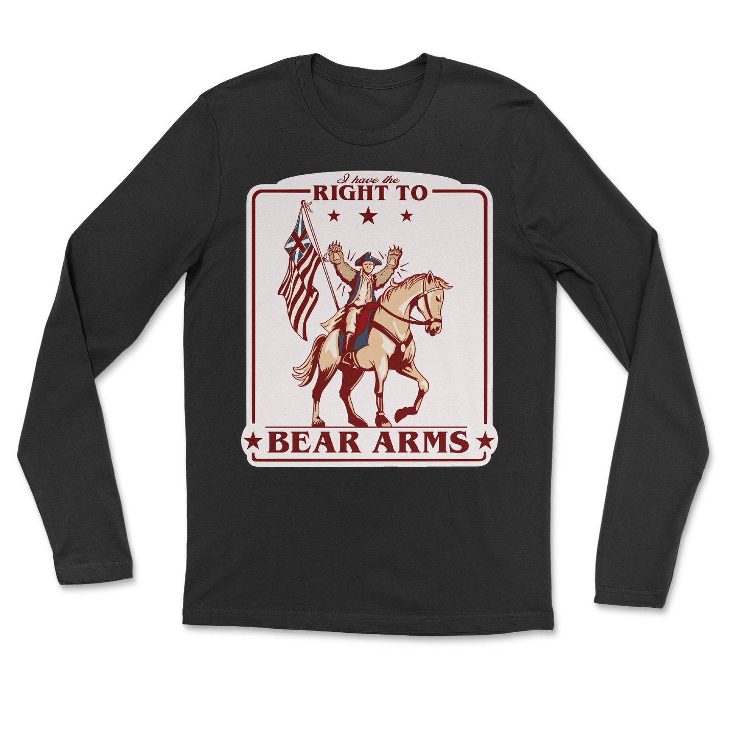 Heavy Blend Long Sleeve Right to Bear Arms in Black