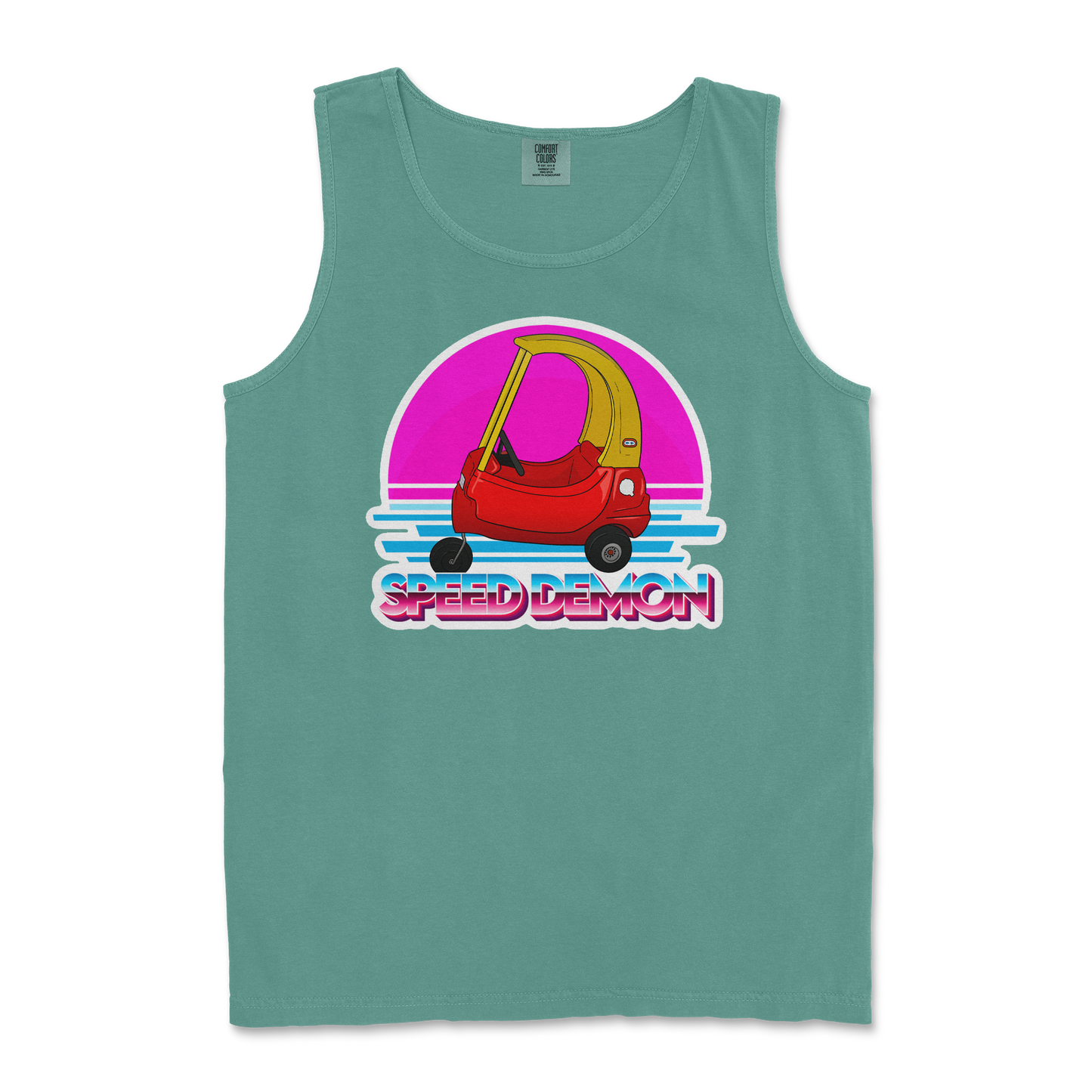 Comfort Colors Tank Top Speed Demon in Light-Green