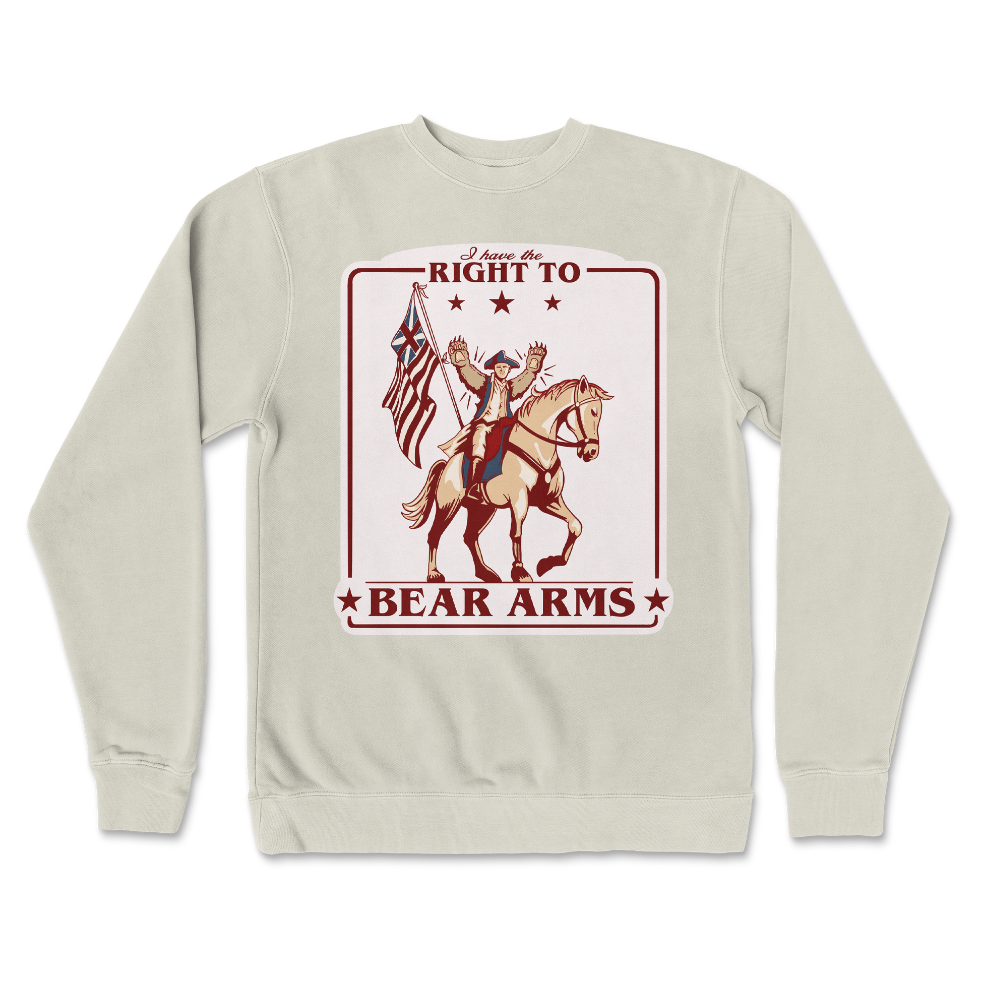 Independent Clothing Co. Crew Neck Right to Bear Arms in Bone