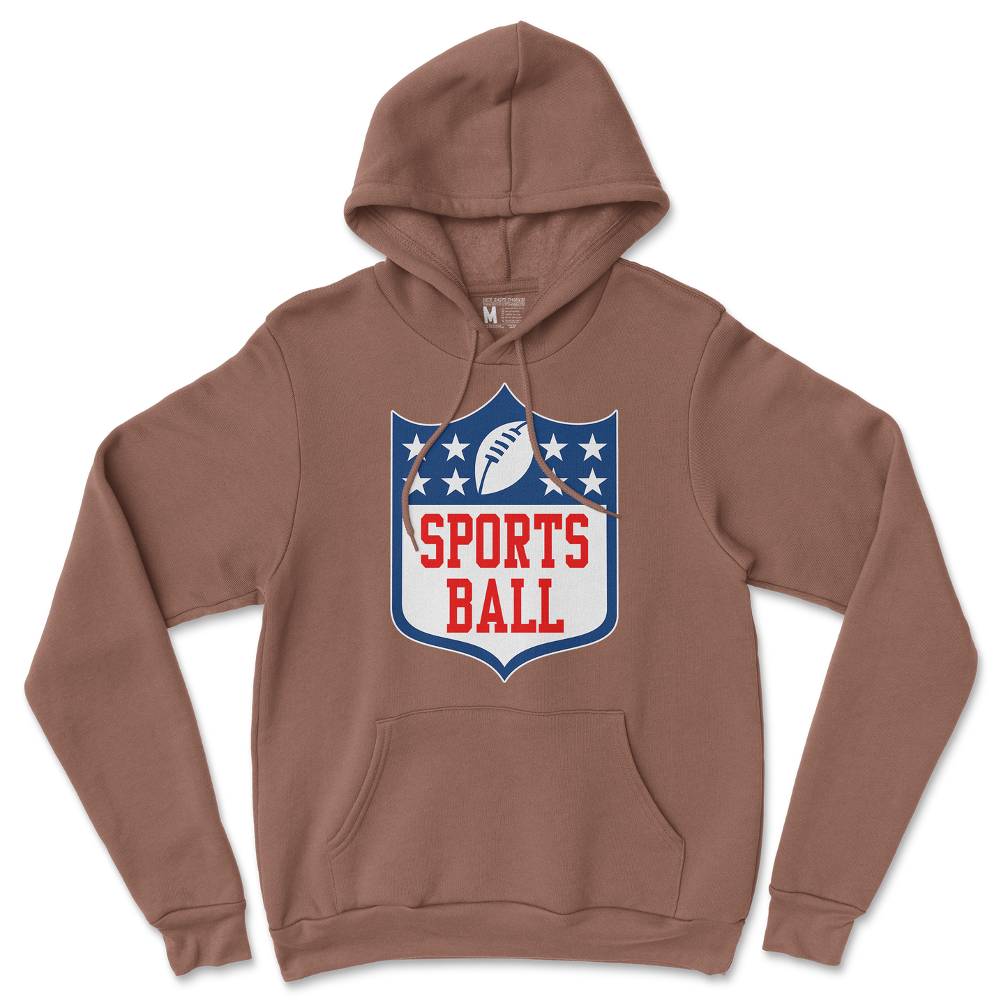 Gildan SoftStyle Hoodie Sports Ball in Cocoa