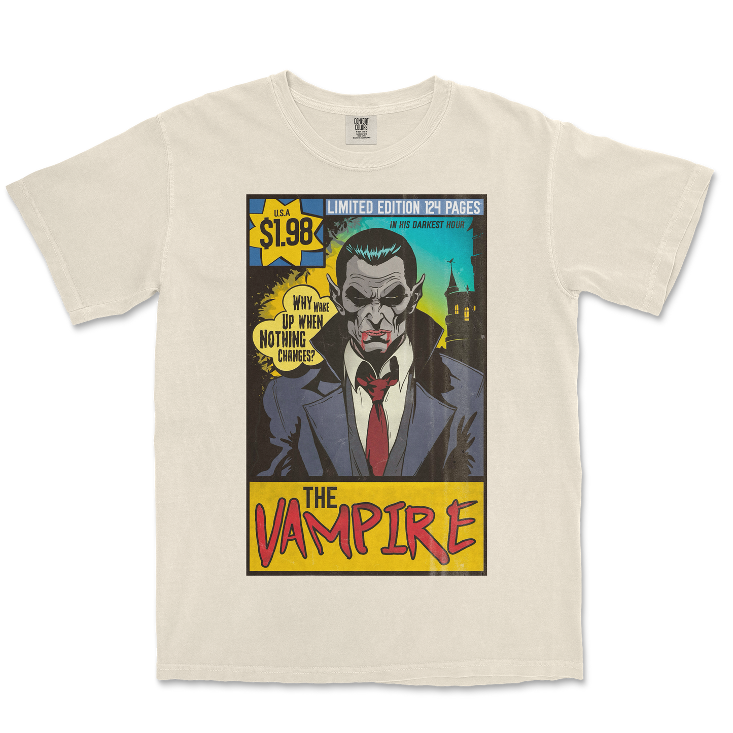 Comfort Colors T-Shirt Sad Vampire in Ivory