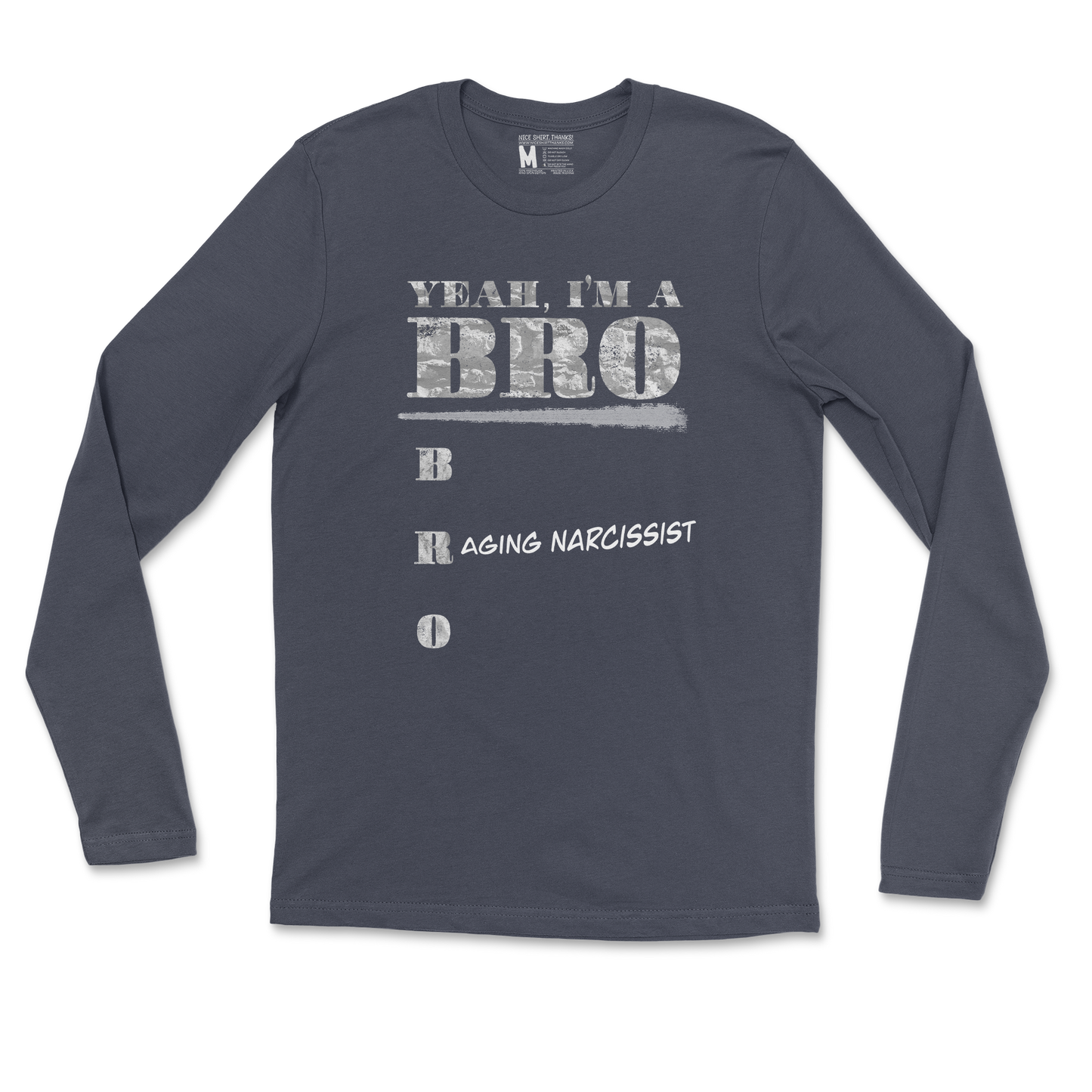 Gildan SoftStyle Long Sleeve Im Your Bro in Navy