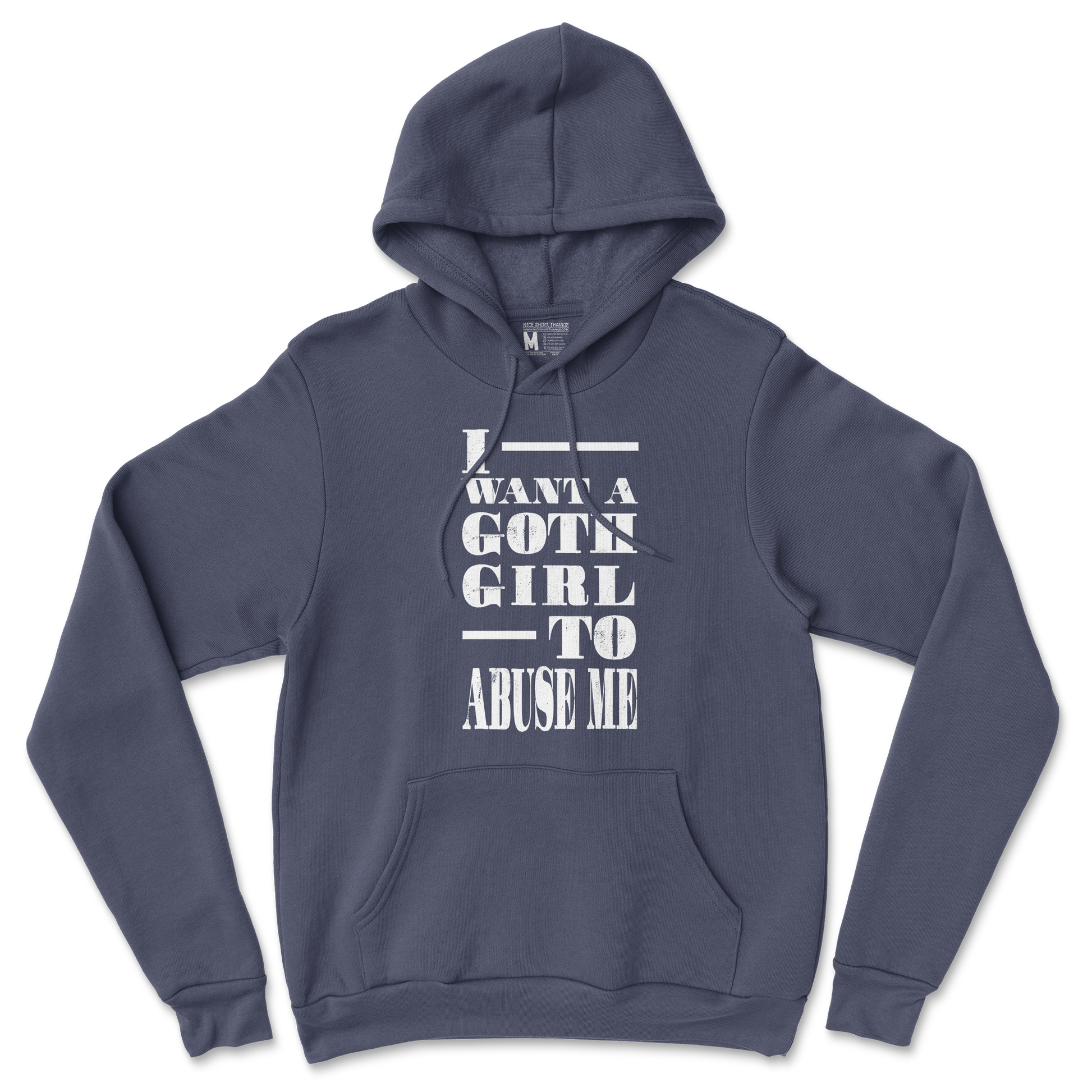 Gildan SoftStyle Hoodie I Want A Goth GF in Navy