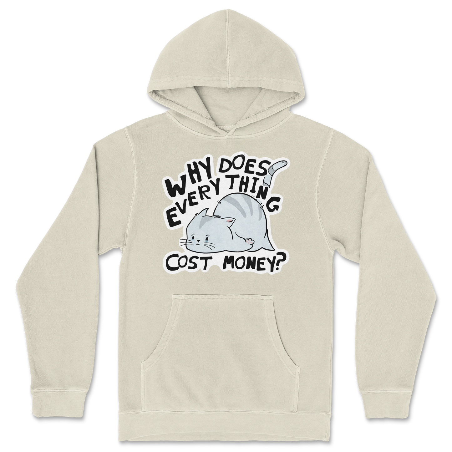 Independent Clothing Co. Hoodie Broke Cat in Ivory