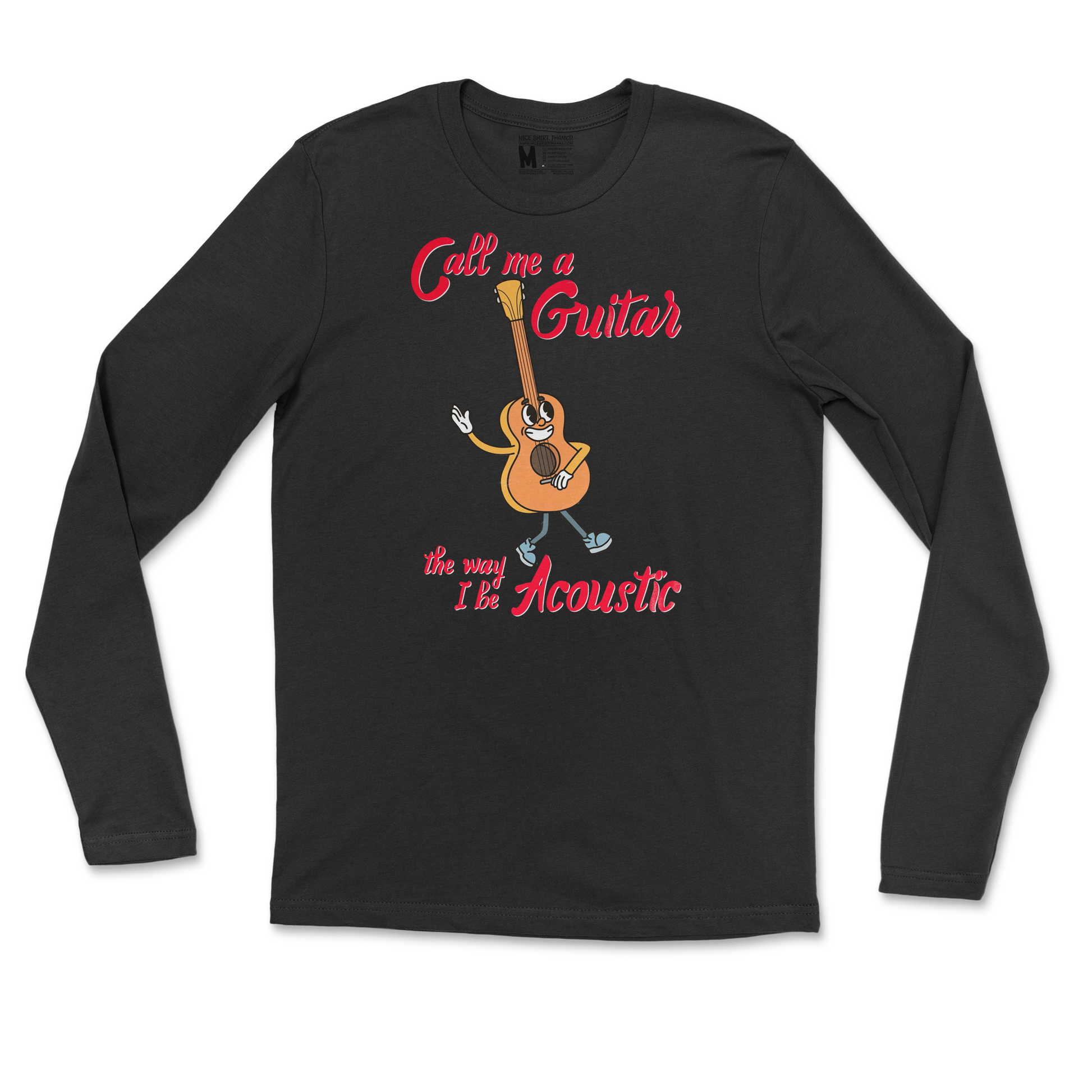 Gildan SoftStyle Long Sleeve I Do Be Acoustic  in Black