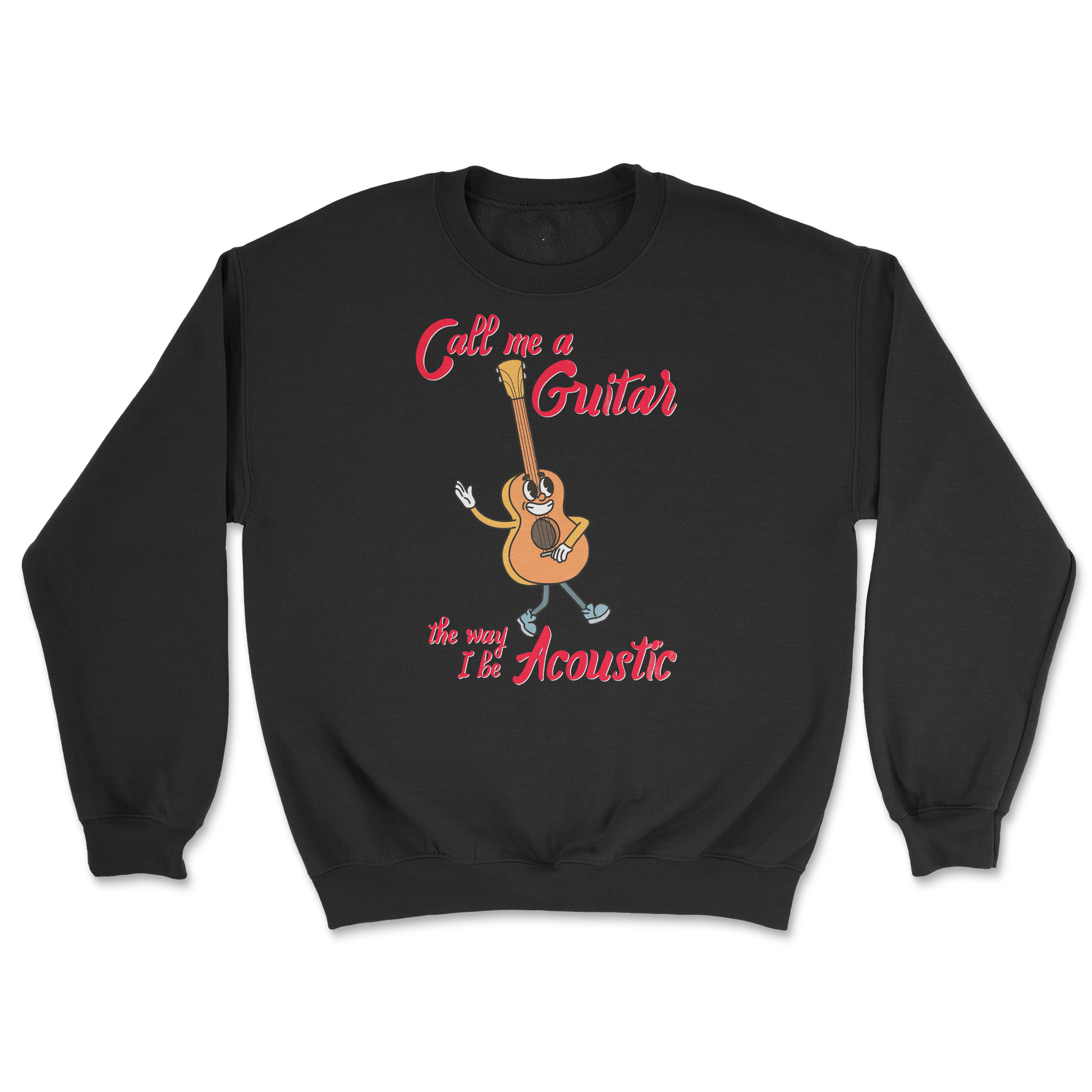 Gildan SoftStyle Crew Neck I Do Be Acoustic  in Black