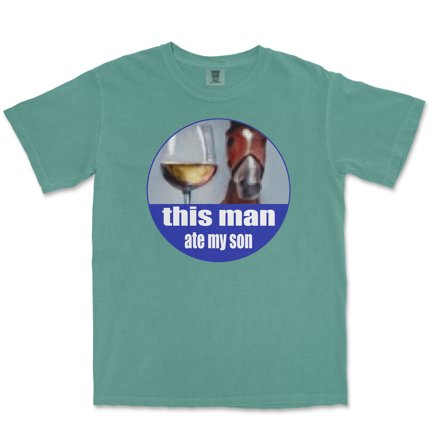 Comfort Colors T-Shirt This Man Ate My Son in Light-Green