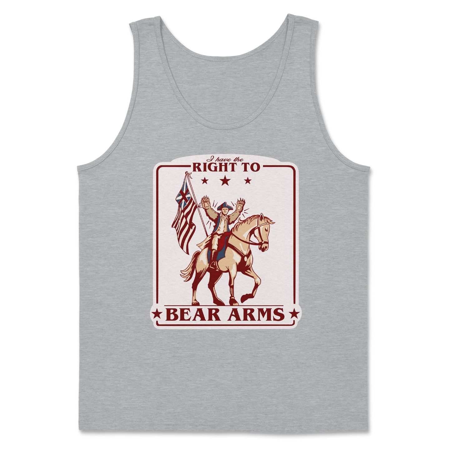 Heavy Blend Tank Top Right to Bear Arms in Sports Grey