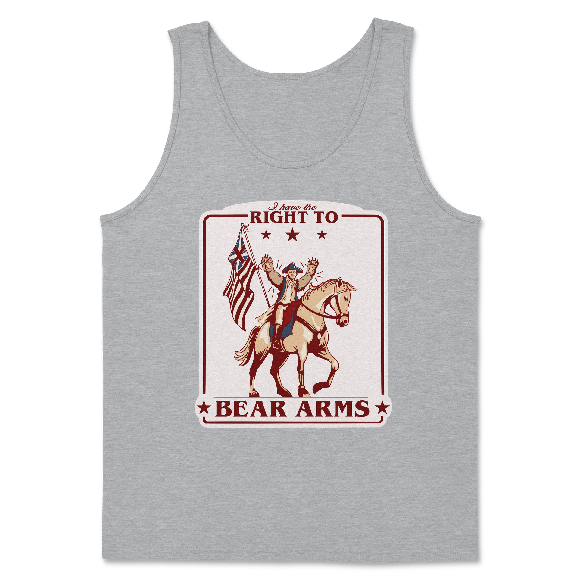 Heavy Blend Tank Top Right to Bear Arms in Sports Grey