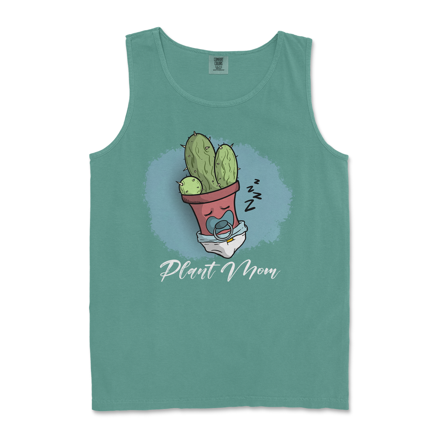 Comfort Colors Tank Top Plant Mom 2 in LightGreen
