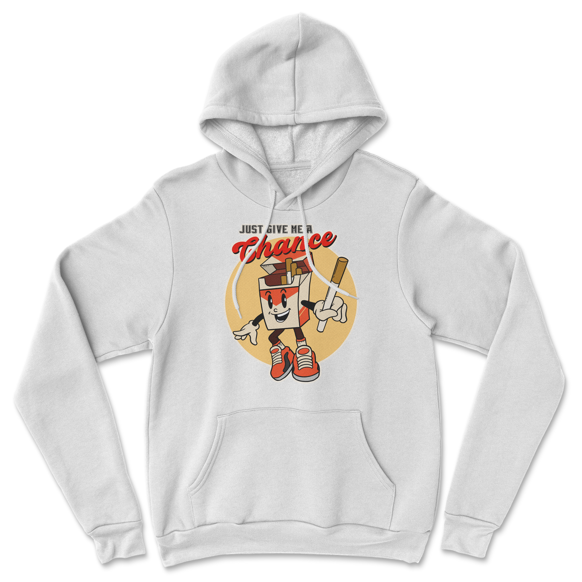 Heavy Blend Hoodie Vintage Cigarette in White