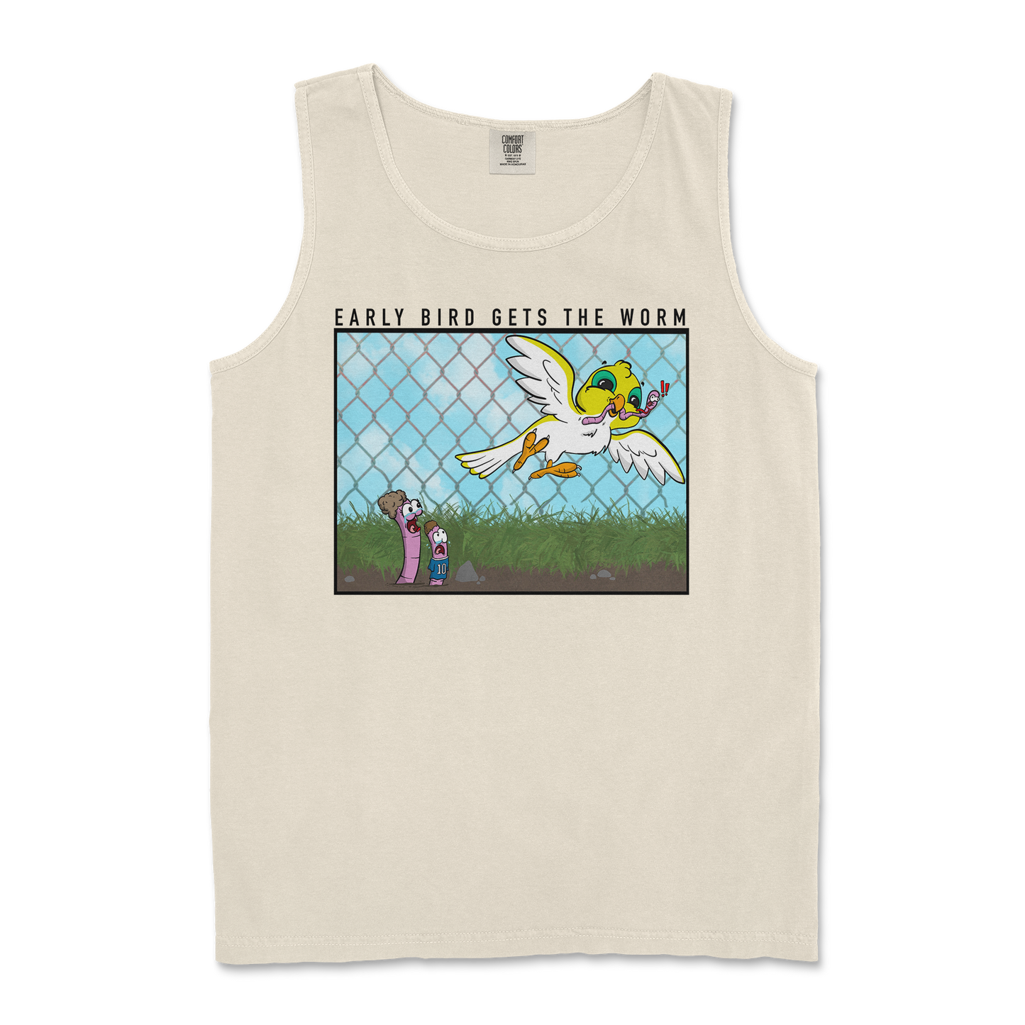 Comfort Colors Tank Top Early Bird in Ivory