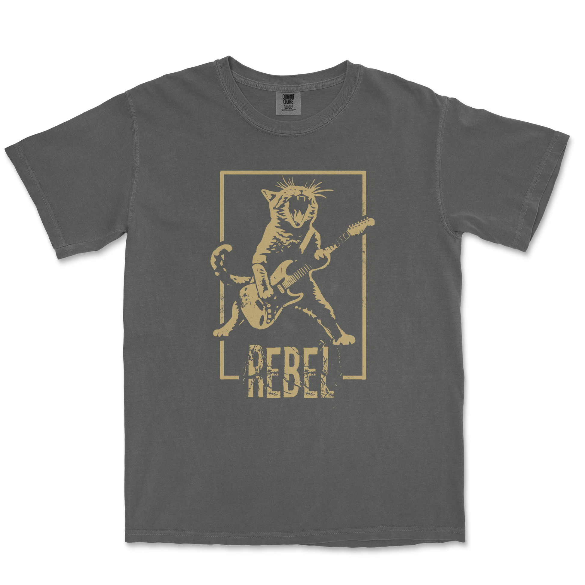 Comfort Colors T-Shirt Rebel Kitty in Pepper