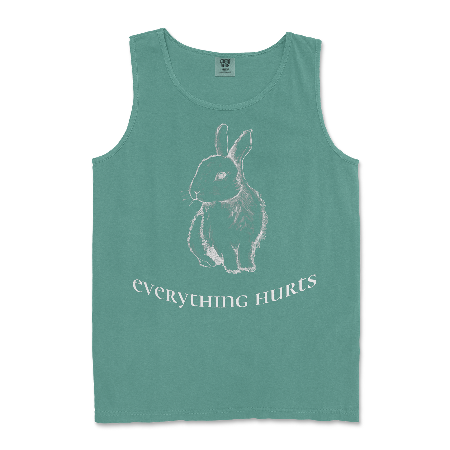 Comfort Colors Tank Top Everything Hurts in LightGreen