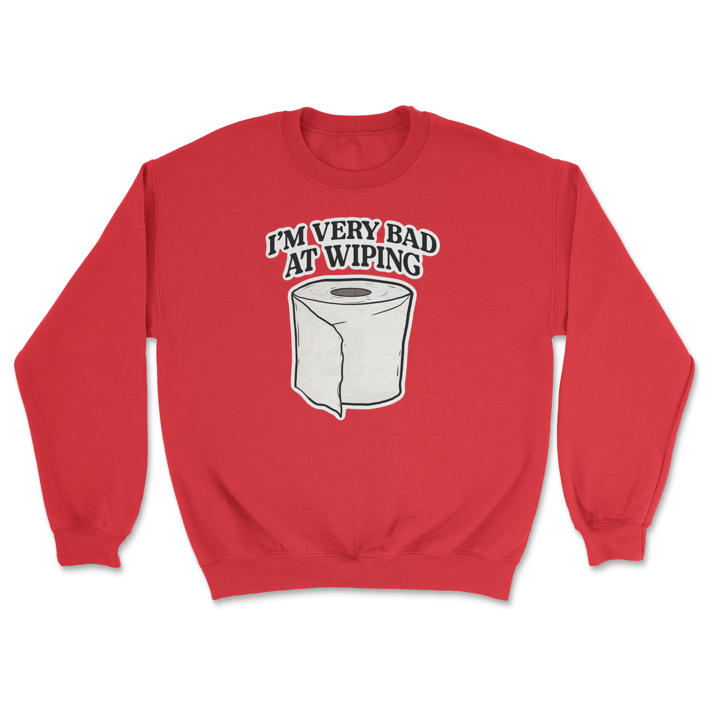 Heavy Blend Crew Neck Bad Wiper in Red