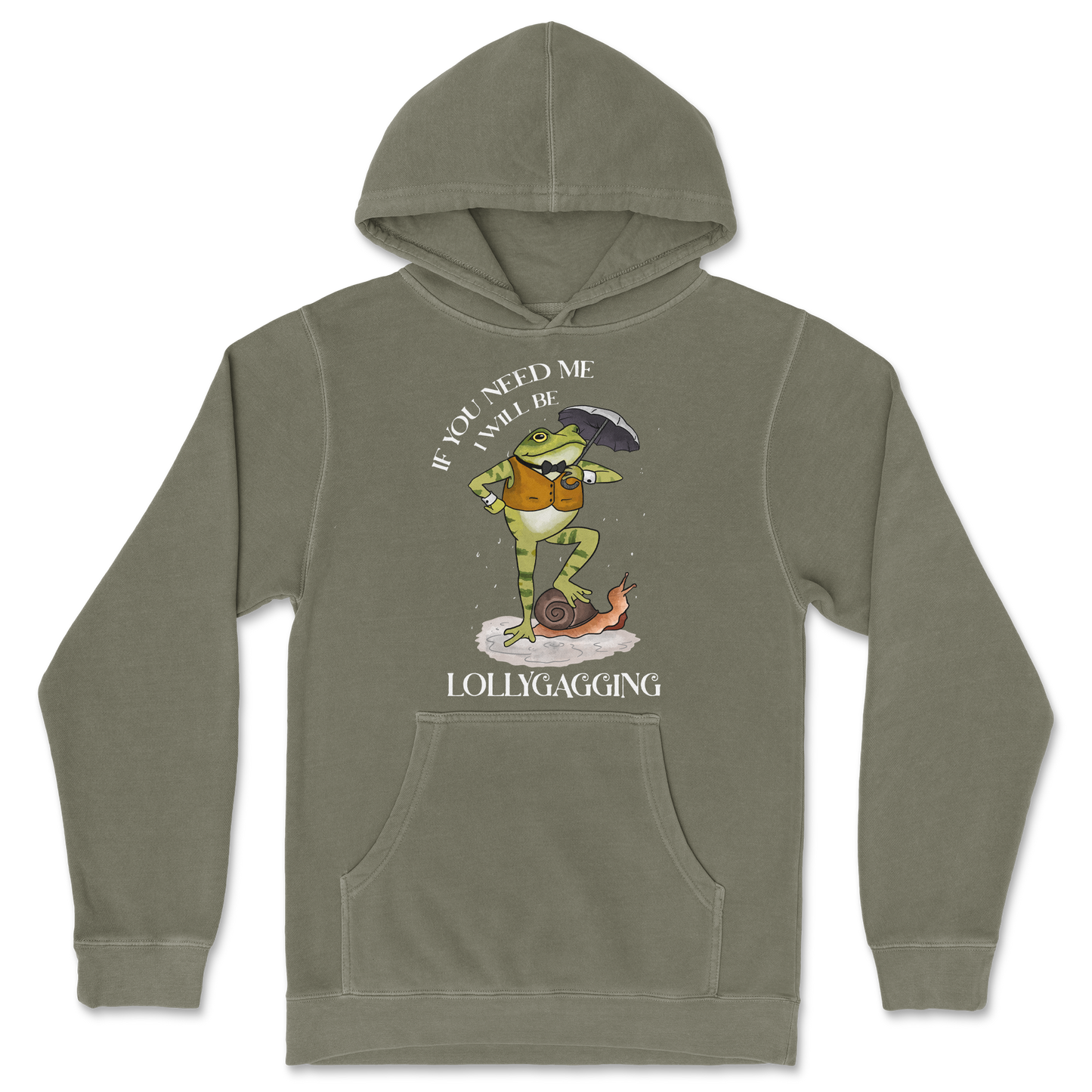Independent Clothing Co. Hoodie Lollygagging in Olive