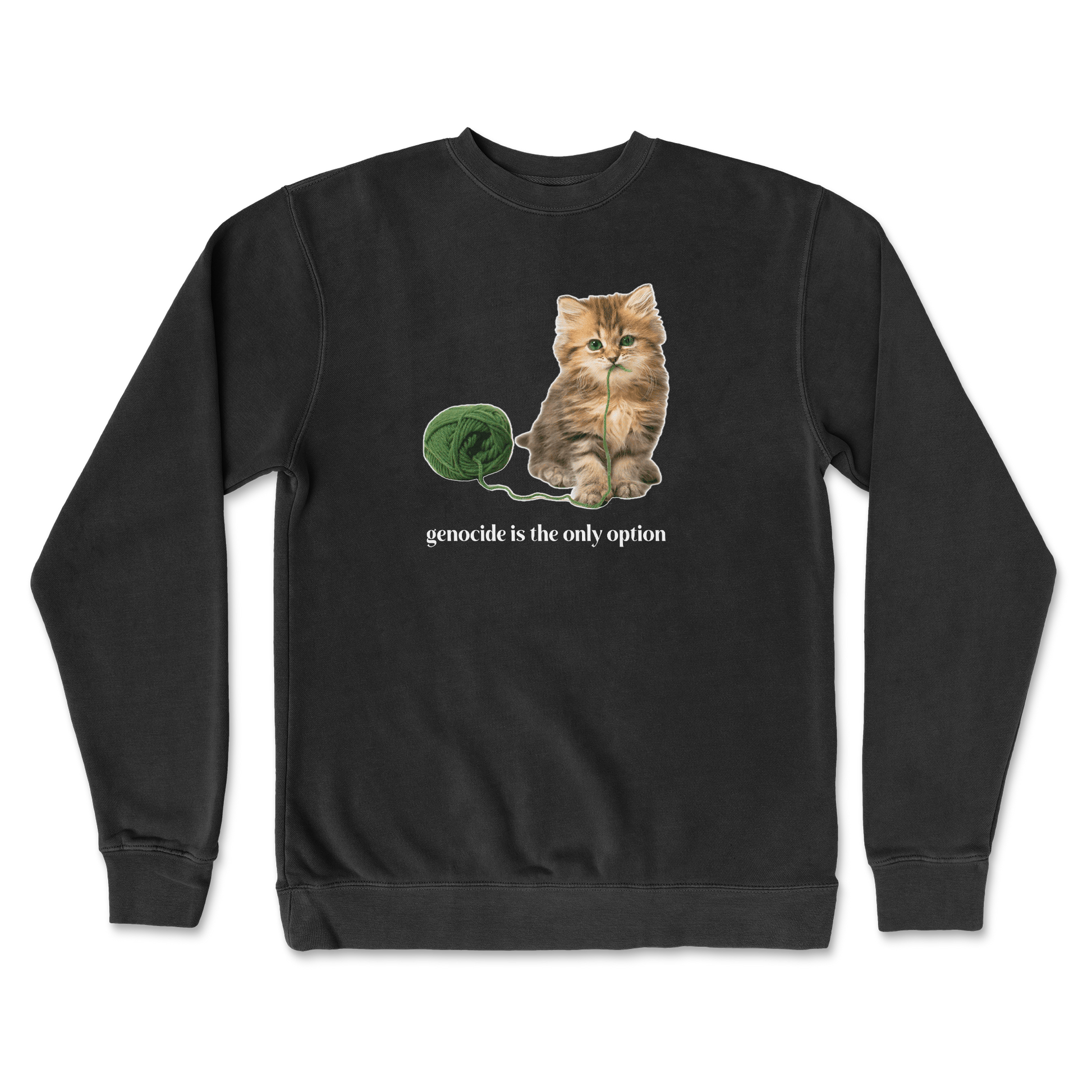 Independent Clothing Co. Crew Neck Genocide Kitty  in Black