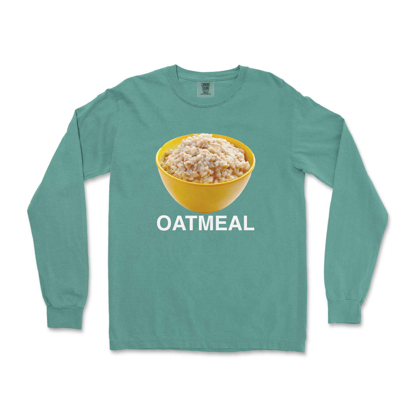 Comfort Colors Long Sleeve Oatmeal in LightGreen