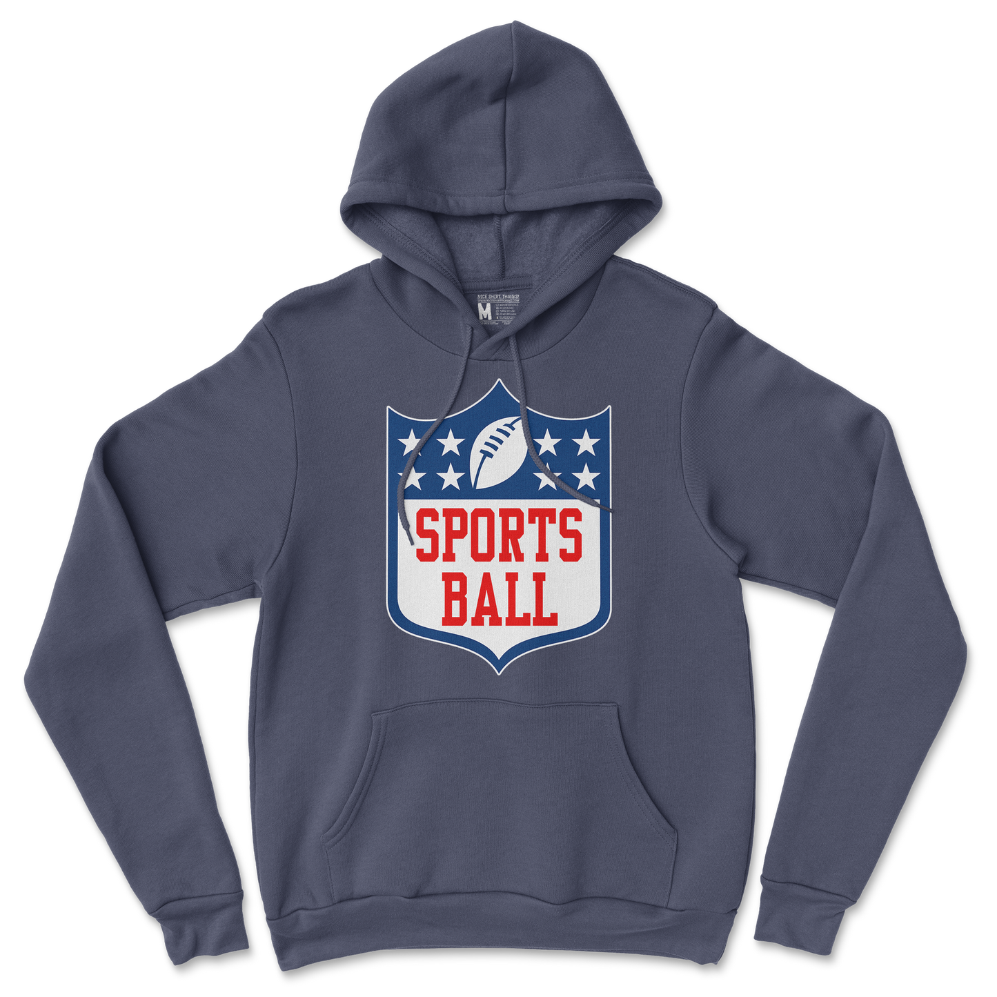Gildan SoftStyle Hoodie Sports Ball in Navy