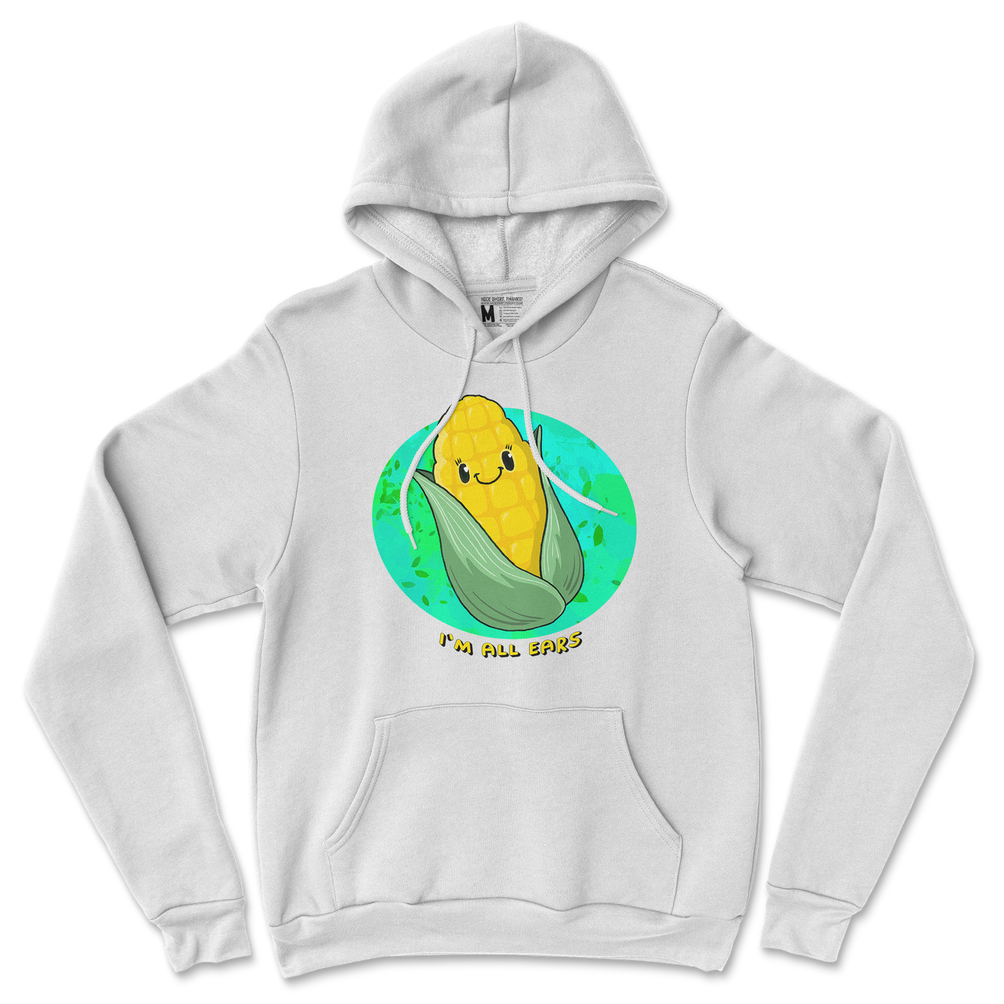 Gildan SoftStyle Hoodie Mmm Corn in White