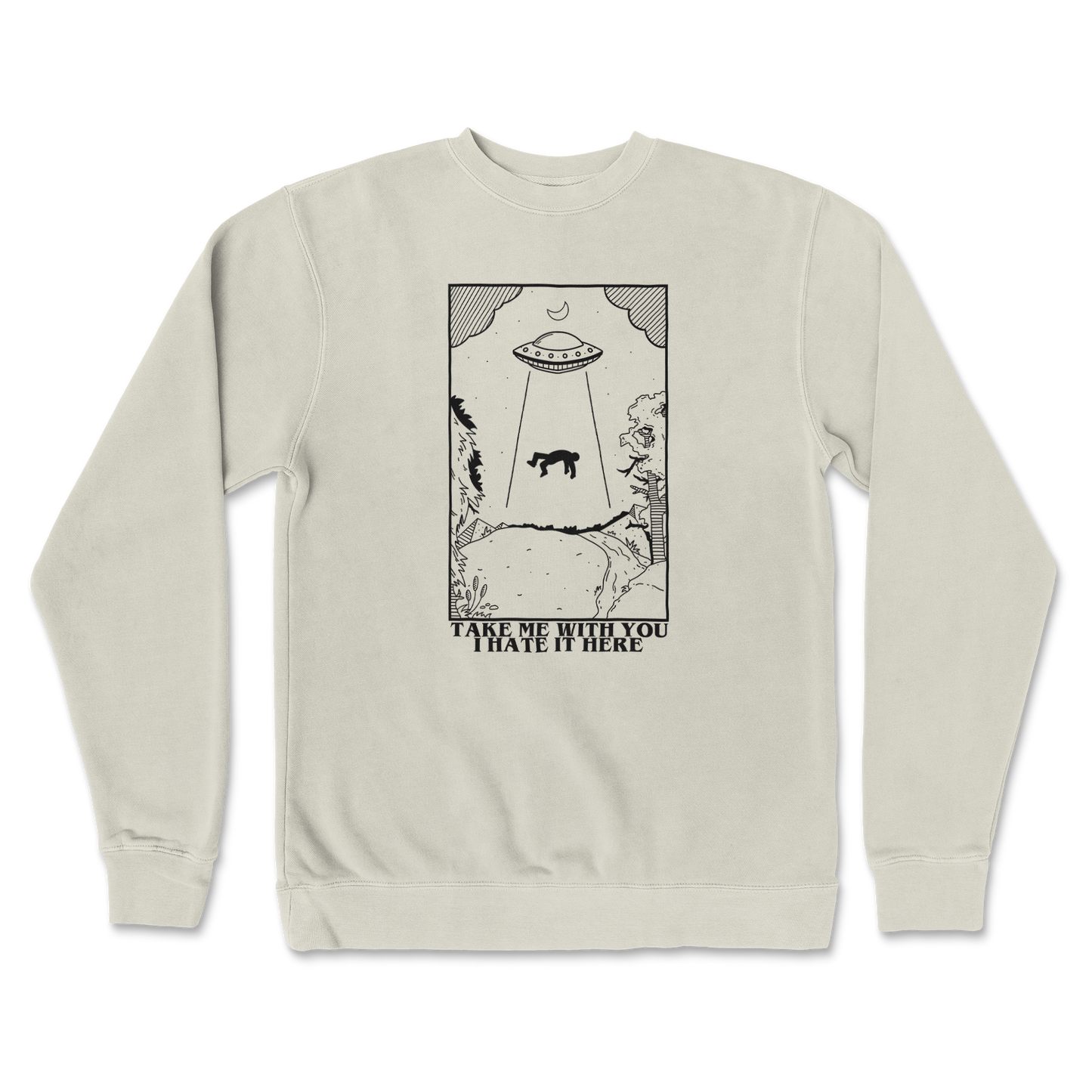 Independent Clothing Co. Crew Neck Abduct Me in Bone