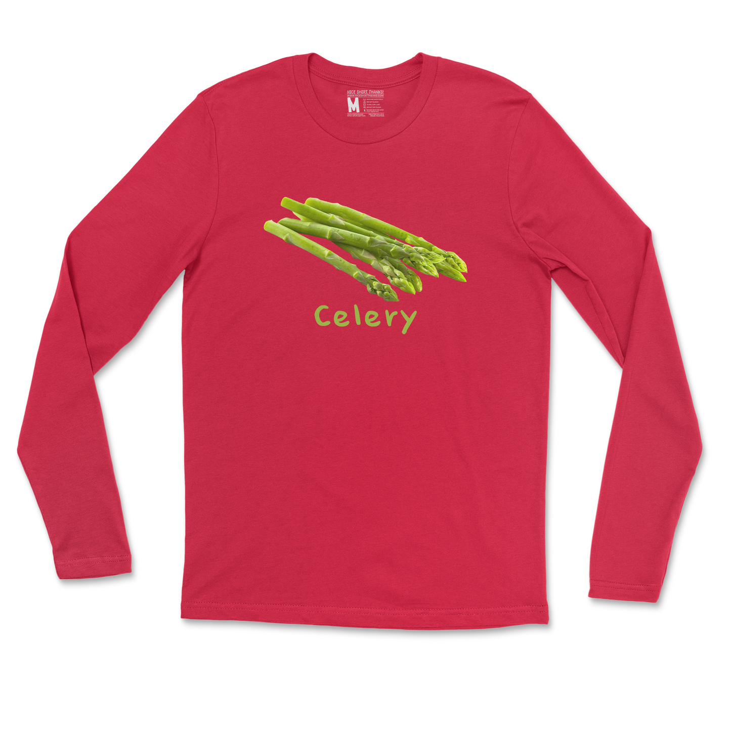 Gildan SoftStyle Long Sleeve Celery in Red