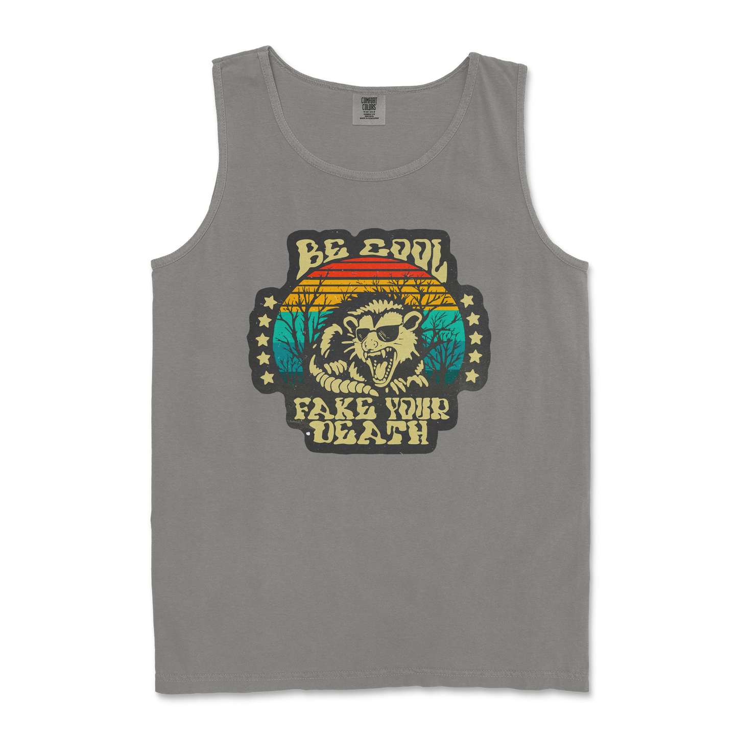 Comfort Colors Tank Top Fake Your Death in Grey