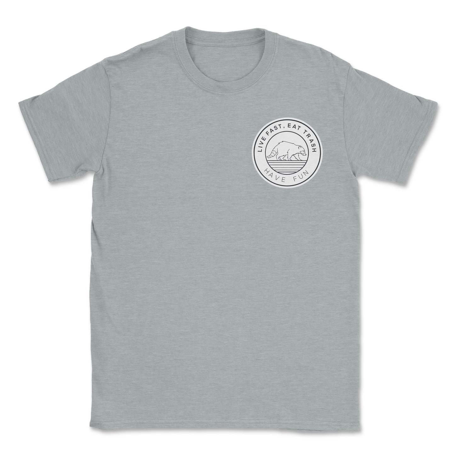 Heavy Blend T-Shirt Raccoon Logo in Sports-Grey