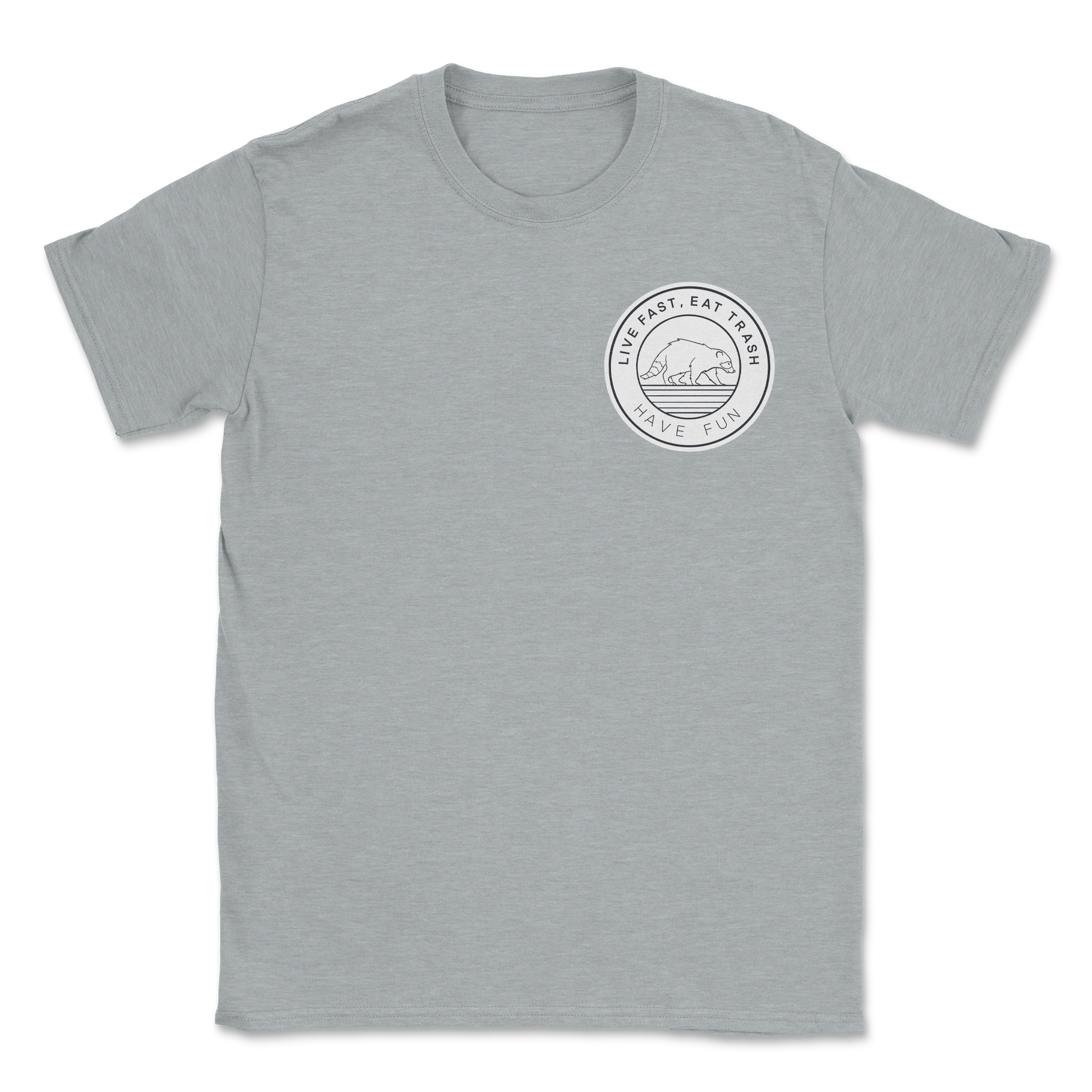 Heavy Blend T-Shirt Raccoon Logo  in Sports-Grey