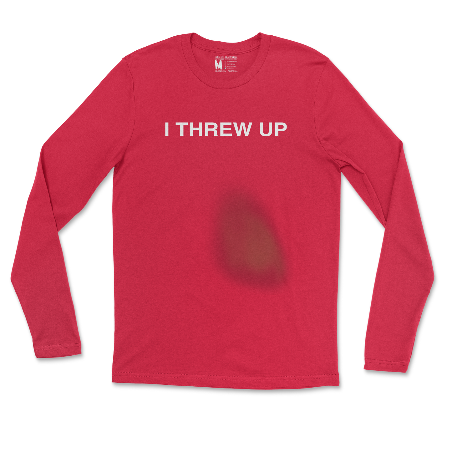 Gildan SoftStyle Long Sleeve Mom I Threw Up in Red