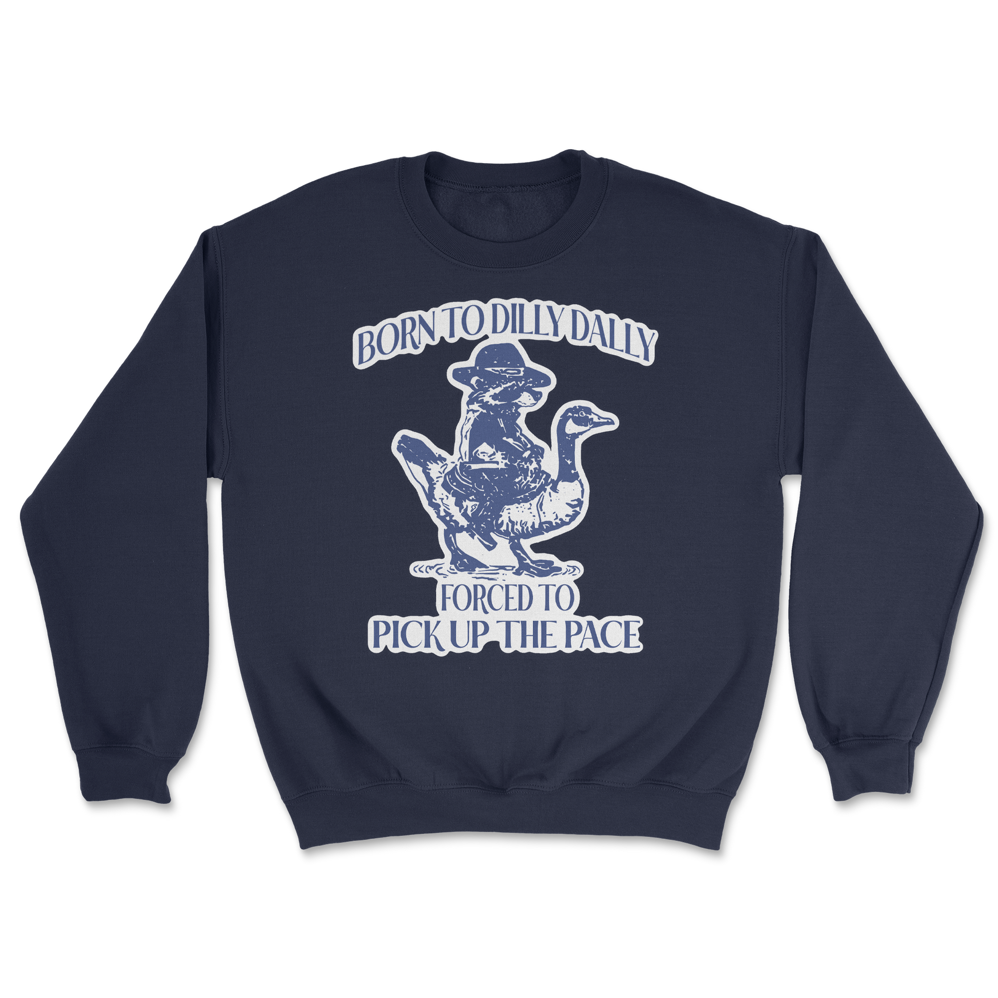 Heavy Blend Crew Neck Dilly Dally  in Navy