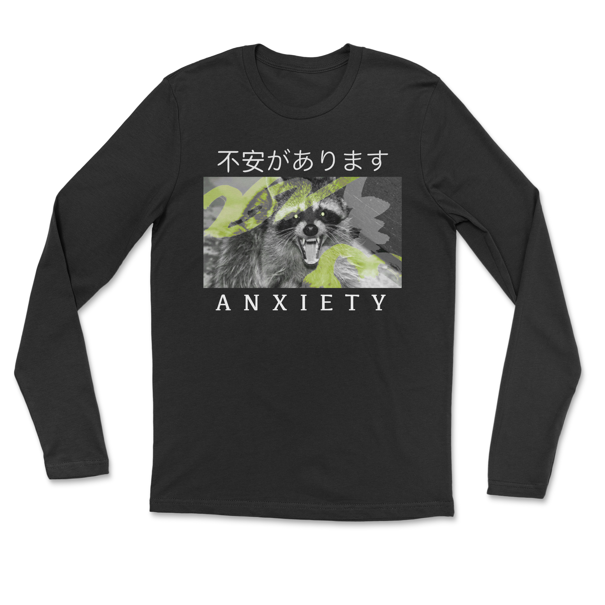 Heavy Blend Long Sleeve Anxiety in Black