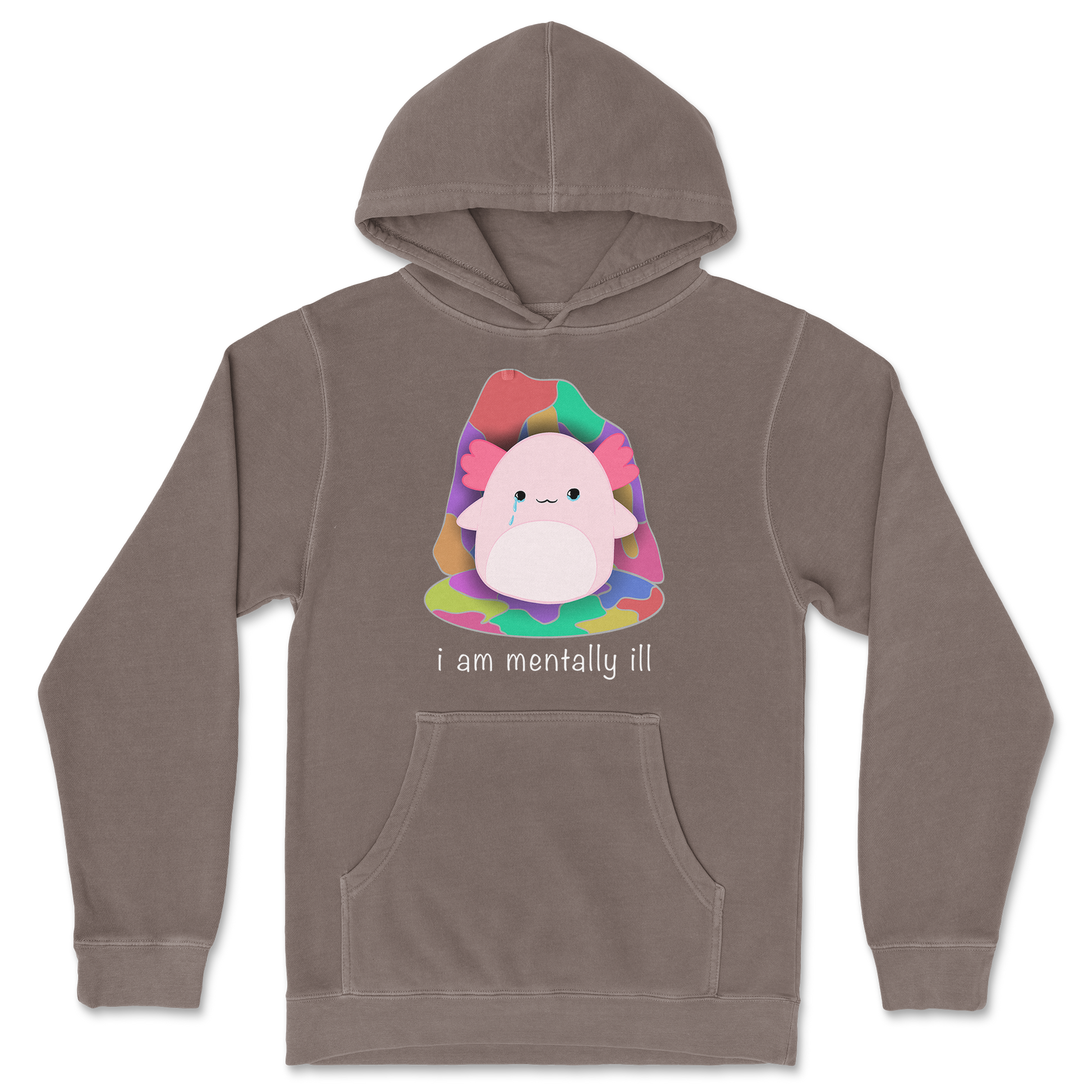 Independent Clothing Co. Hoodie Mentally Ill and Squishy in Clay