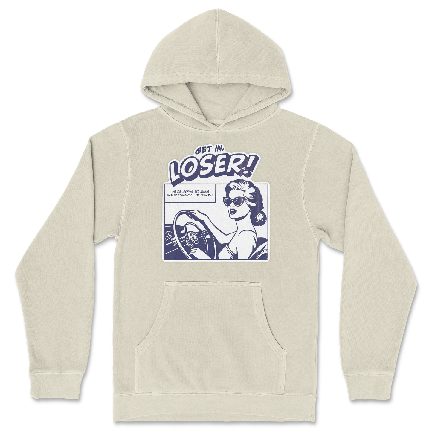Independent Clothing Co. Hoodie Get In Loser in Ivory