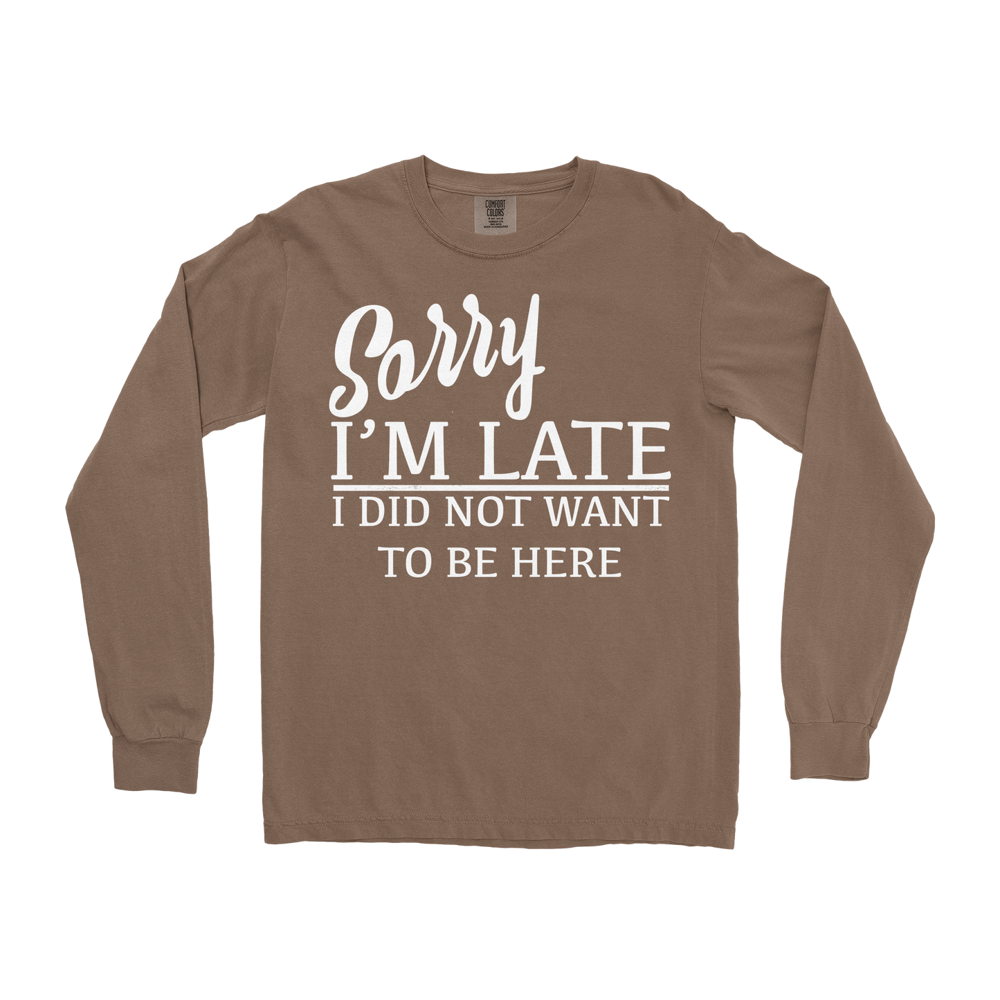 Comfort Colors Long Sleeve Late in Espresso